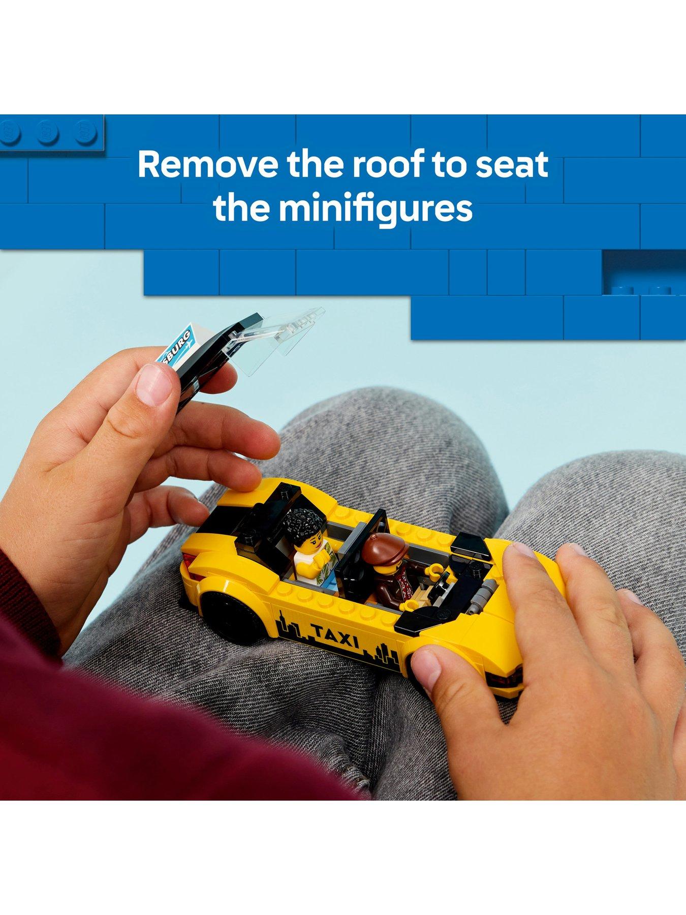 Image 3 of 8 of LEGO City Yellow Taxi Toy - Model Car Kit 60487