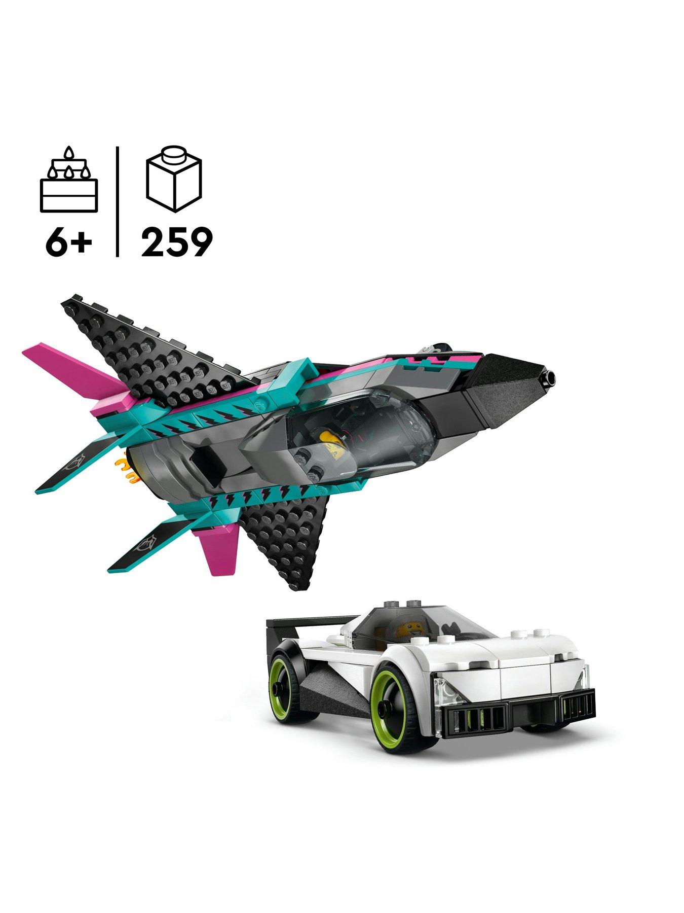 LEGO City Jet vs. Car – Toy Cars and Jet Toy Playset (60489) | Littlewoods
