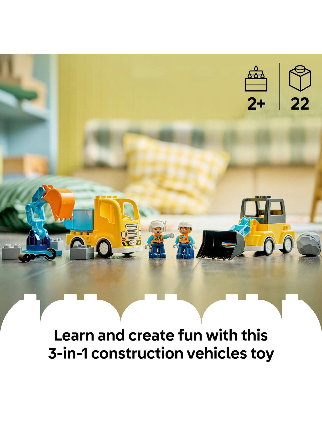 Image 2 of 8 of LEGO Duplo 3 in 1 Construction Vehicles Building Toy 10475