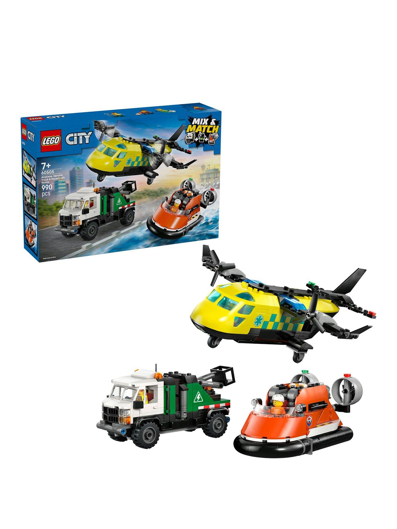 LEGO City Airplane, Service Truck  &  Hovercraft Remix (60505)