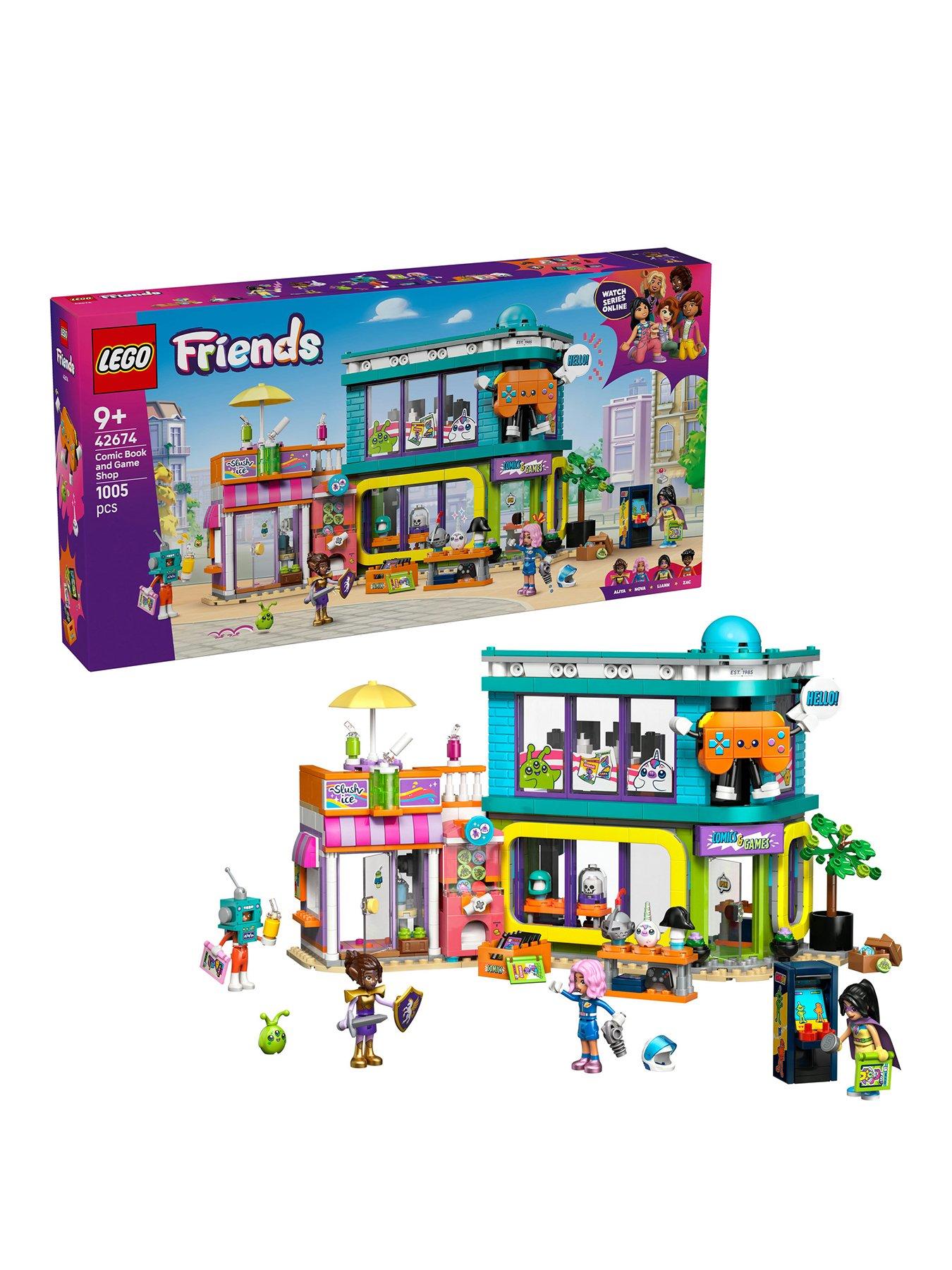 Image 1 of 8 of LEGO Friends Comic Book &amp; Game Shop Toy 42674