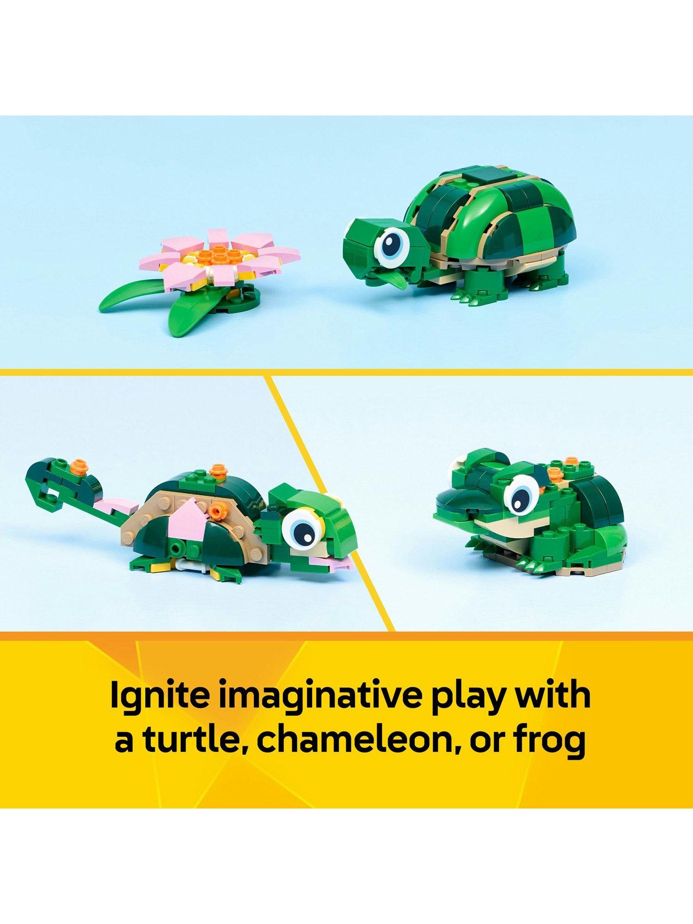 Image 3 of 8 of LEGO Creator 3in1 Turtle with a Water Lily Flower 31377