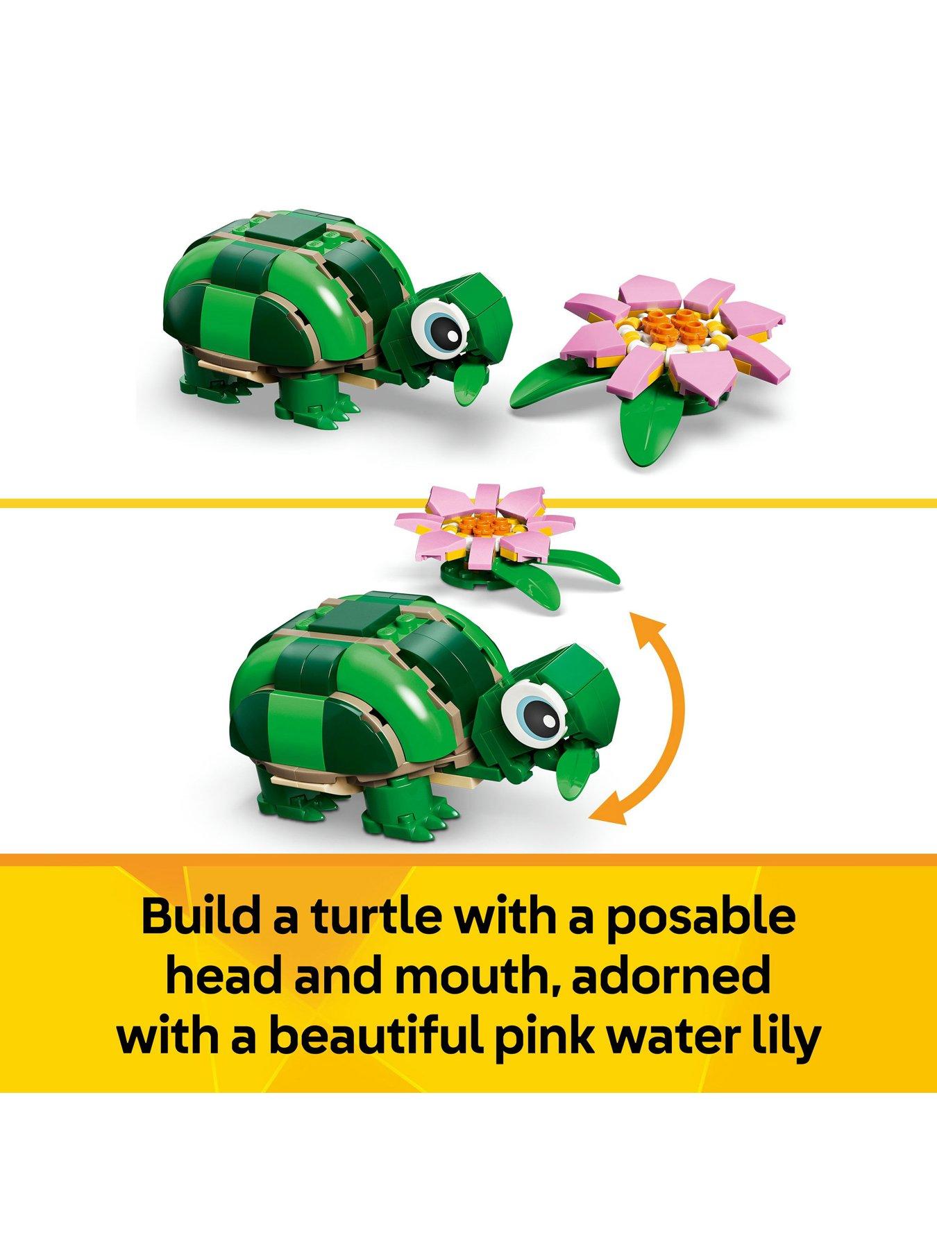 Image 4 of 8 of LEGO Creator 3in1 Turtle with a Water Lily Flower 31377