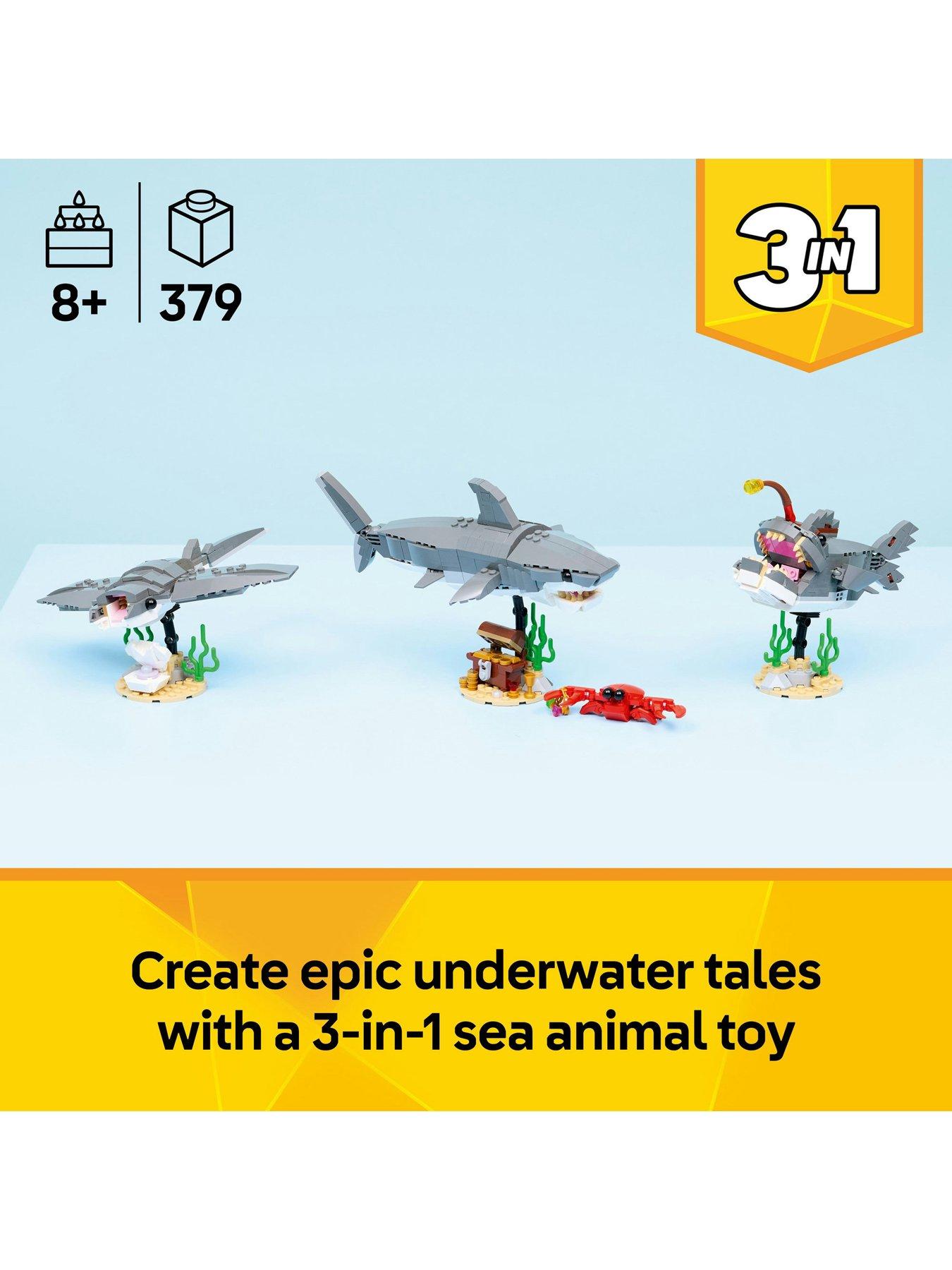 Image 2 of 8 of LEGO Creator 3in1 Fierce Shark with a Treasure Chest 31381