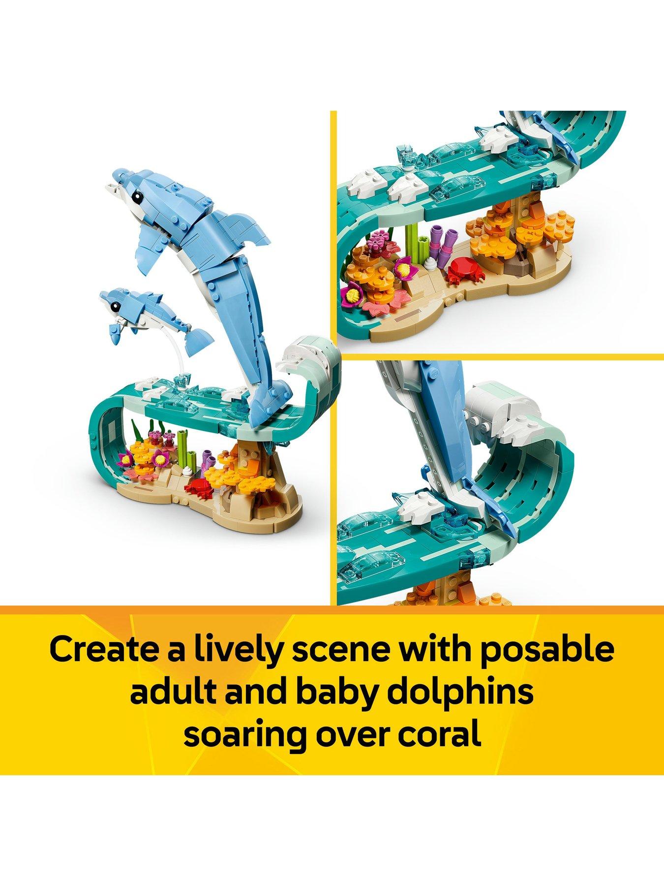 Image 4 of 8 of LEGO Creator 3in1 Sea Animals: Beautiful Dolphins 31385