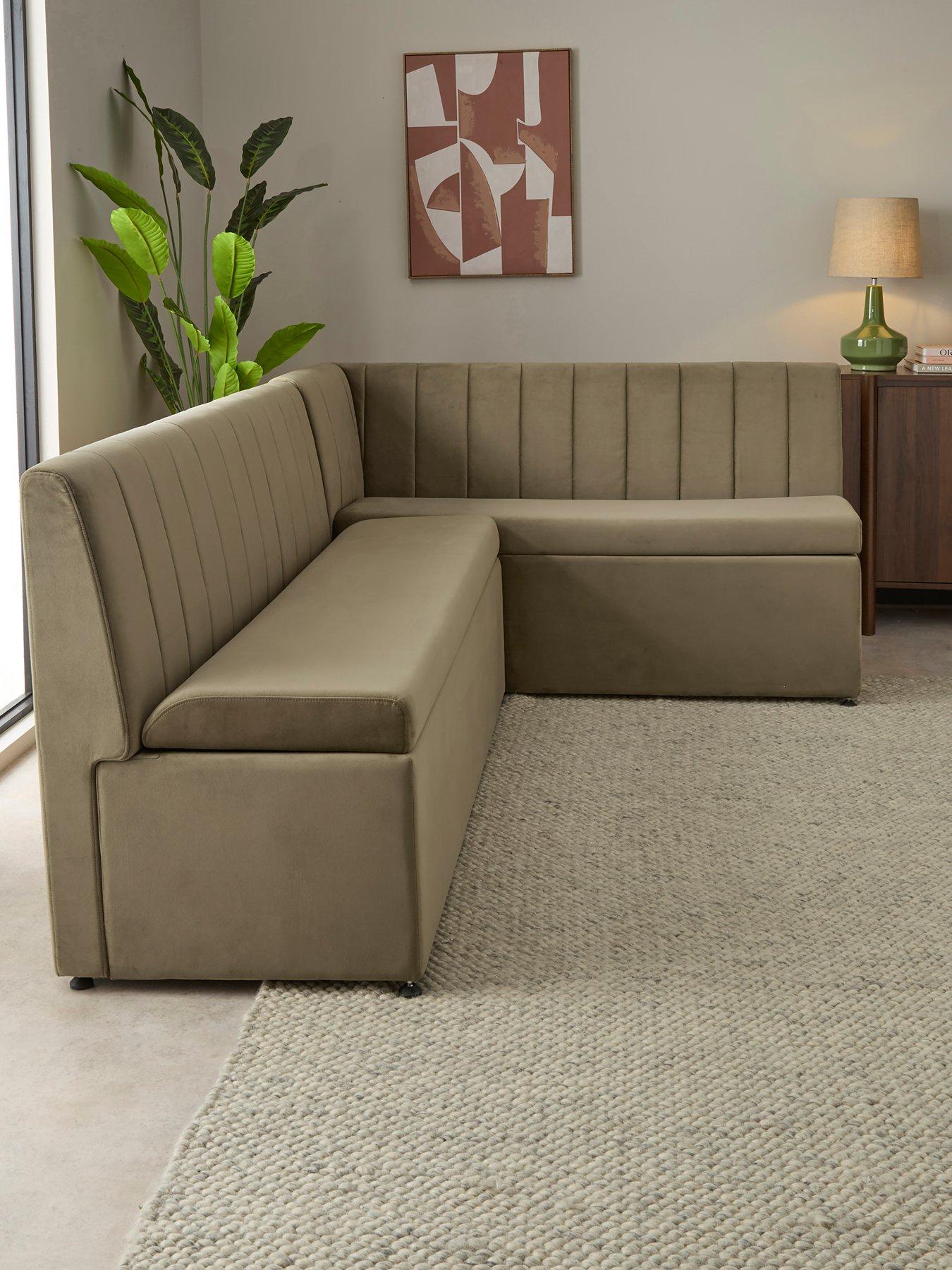 The Very Collection Sander Corner Storage Booth - Moss Green - FSC® Certified