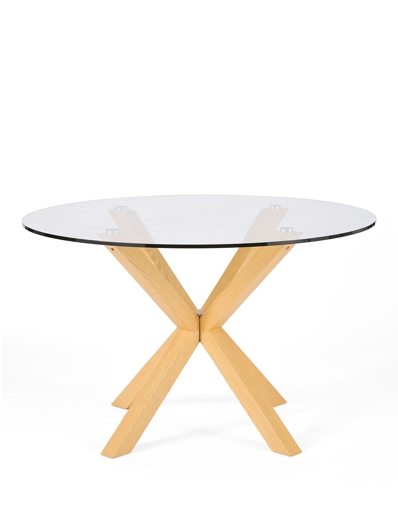 Image 2 of 7 of The Very Collection Rigby 120cm Wood and Glass Top&nbsp;Dining Table&nbsp;-&nbsp;FSC&reg; Certified