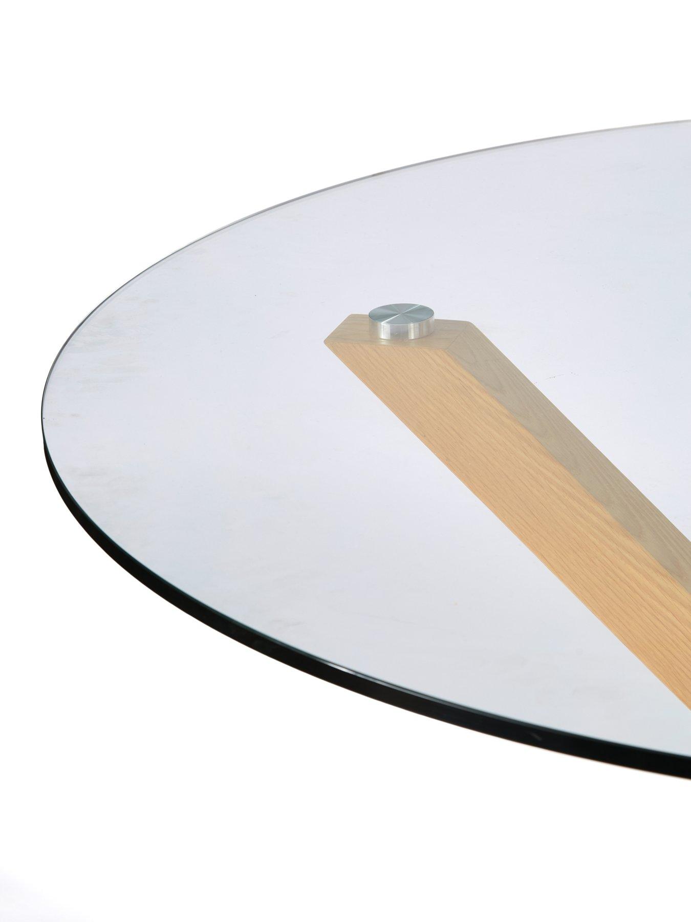 Image 4 of 7 of The Very Collection Rigby 120cm Wood and Glass Top&nbsp;Dining Table&nbsp;-&nbsp;FSC&reg; Certified