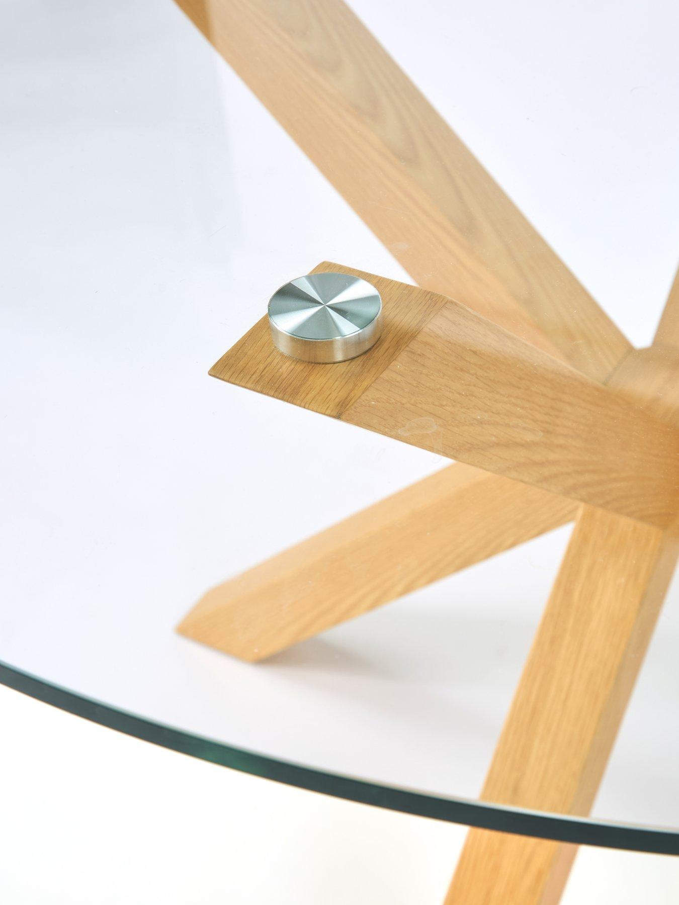 Image 5 of 7 of The Very Collection Rigby 120cm Wood and Glass Top&nbsp;Dining Table&nbsp;-&nbsp;FSC&reg; Certified