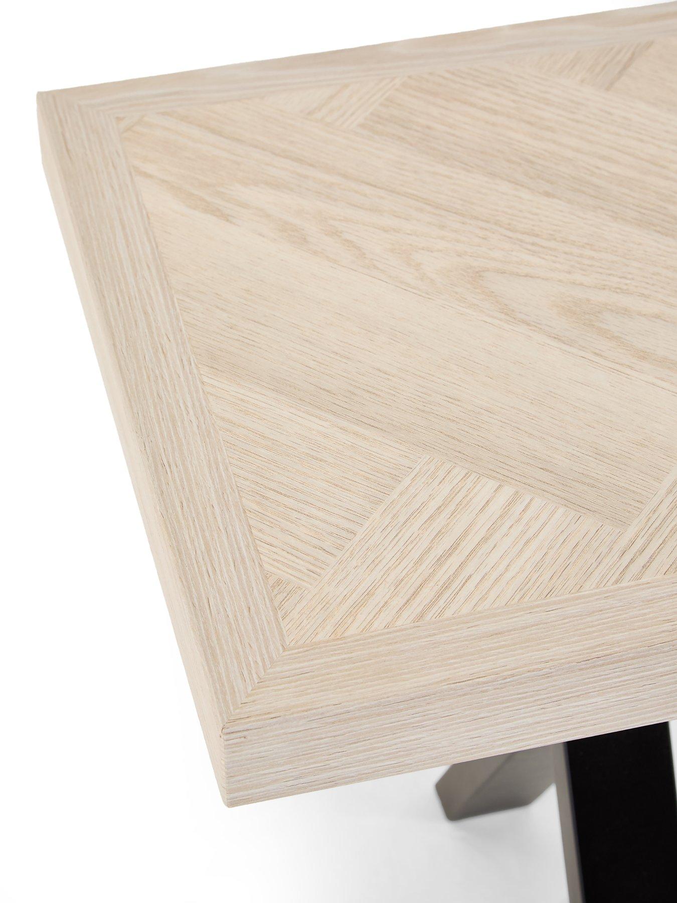 Image 4 of 6 of Very Home Kaia Chevron Dining&nbsp;Bench with Black Legs - Grey/Black - FSC&reg; Certified