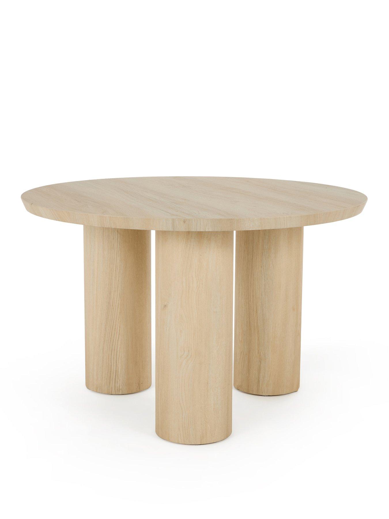 Image 2 of 5 of The Very Collection Arley 120 cm Round Dining Table - White Wash Oak