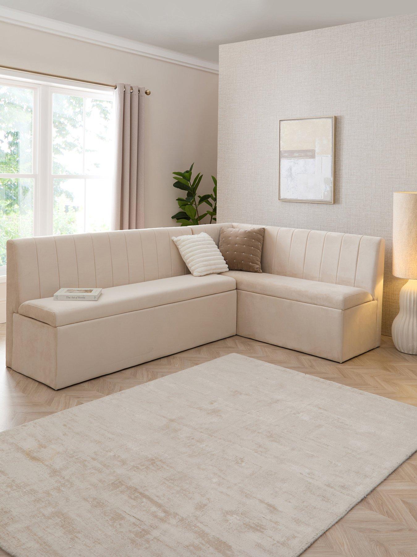 The Very Collection Sander Corner Storage Bench - Beige - FSC® Certified