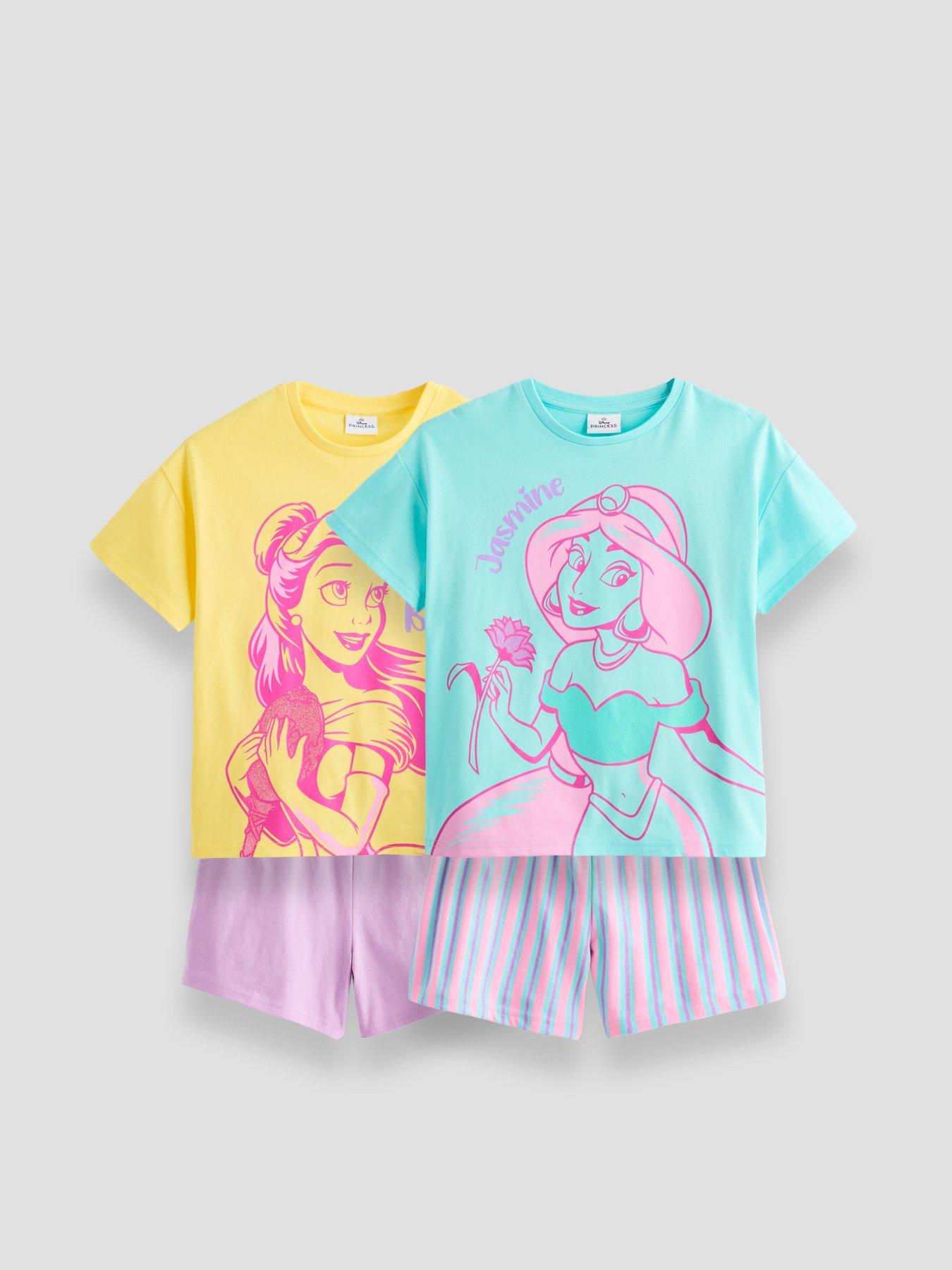 The Very Collection Disney Princess 2 Pack Shortie Pyjamas - Multi