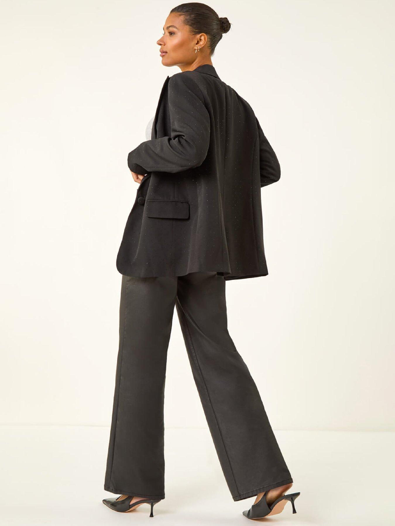 Image 2 of 5 of Roman Revere Collared Diamonte Jacket - Black