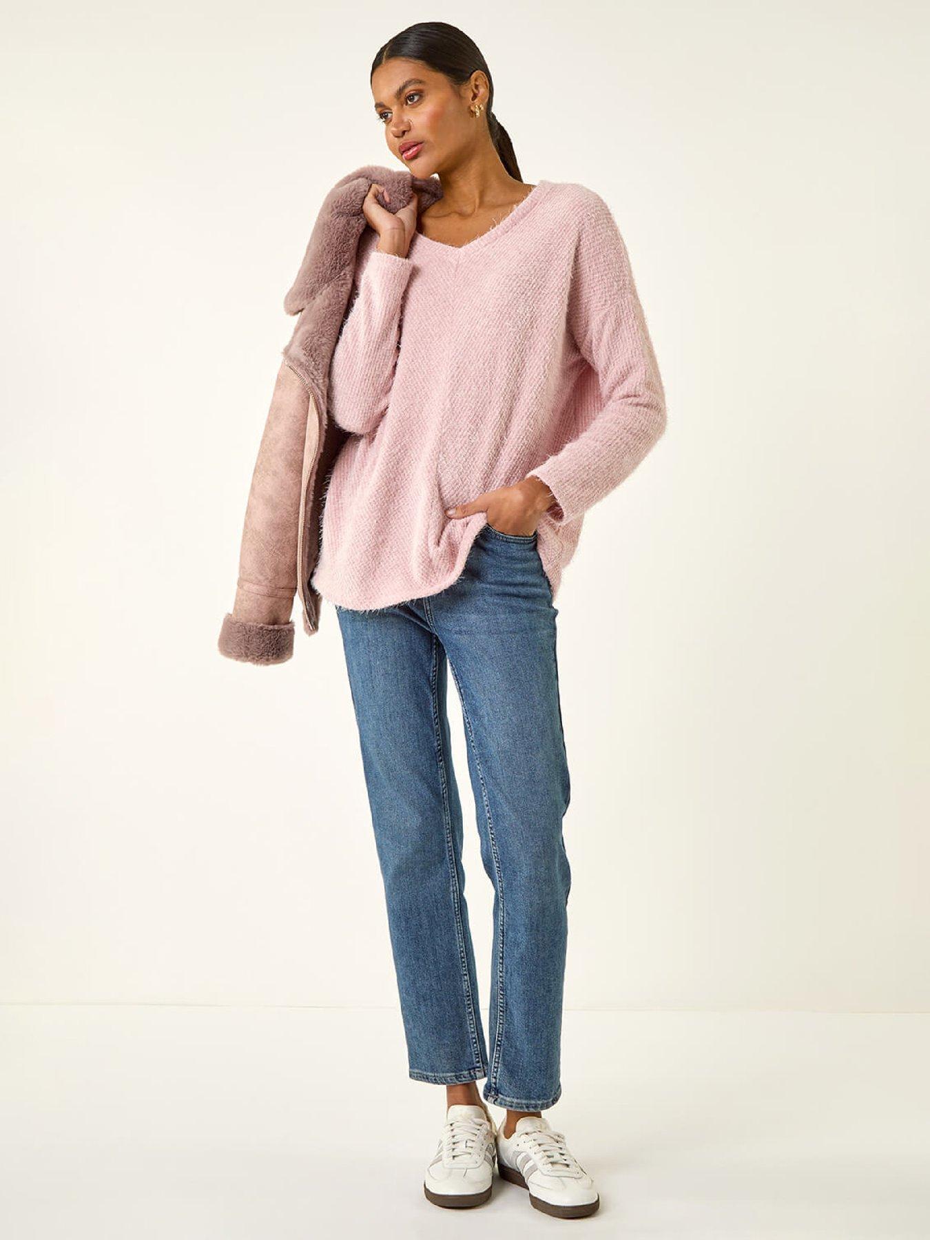 Roman Soft Touch Textured Stretch Top - Pink | Littlewoods