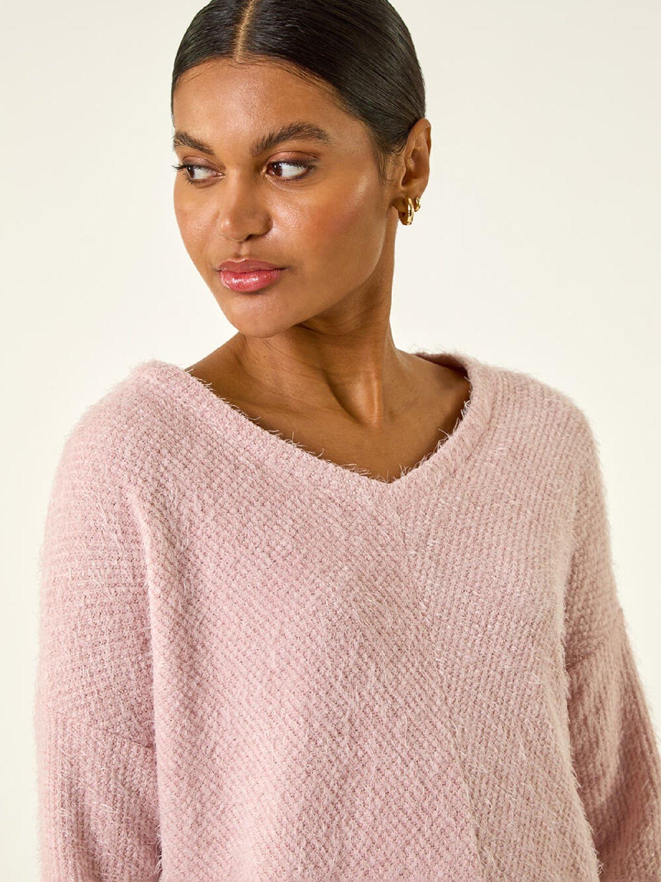  image of roman-soft-touch-textured-stretch-top-pink