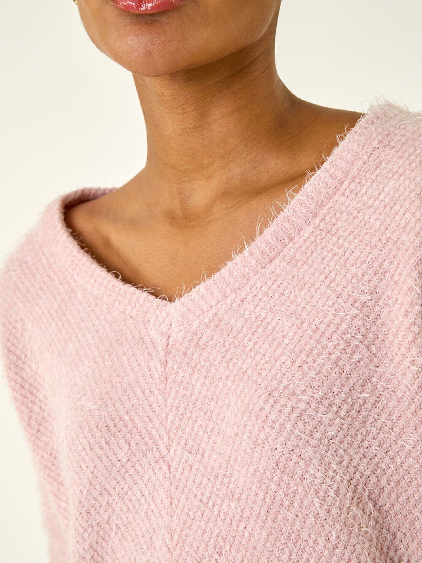  image of roman-soft-touch-textured-stretch-top-pink
