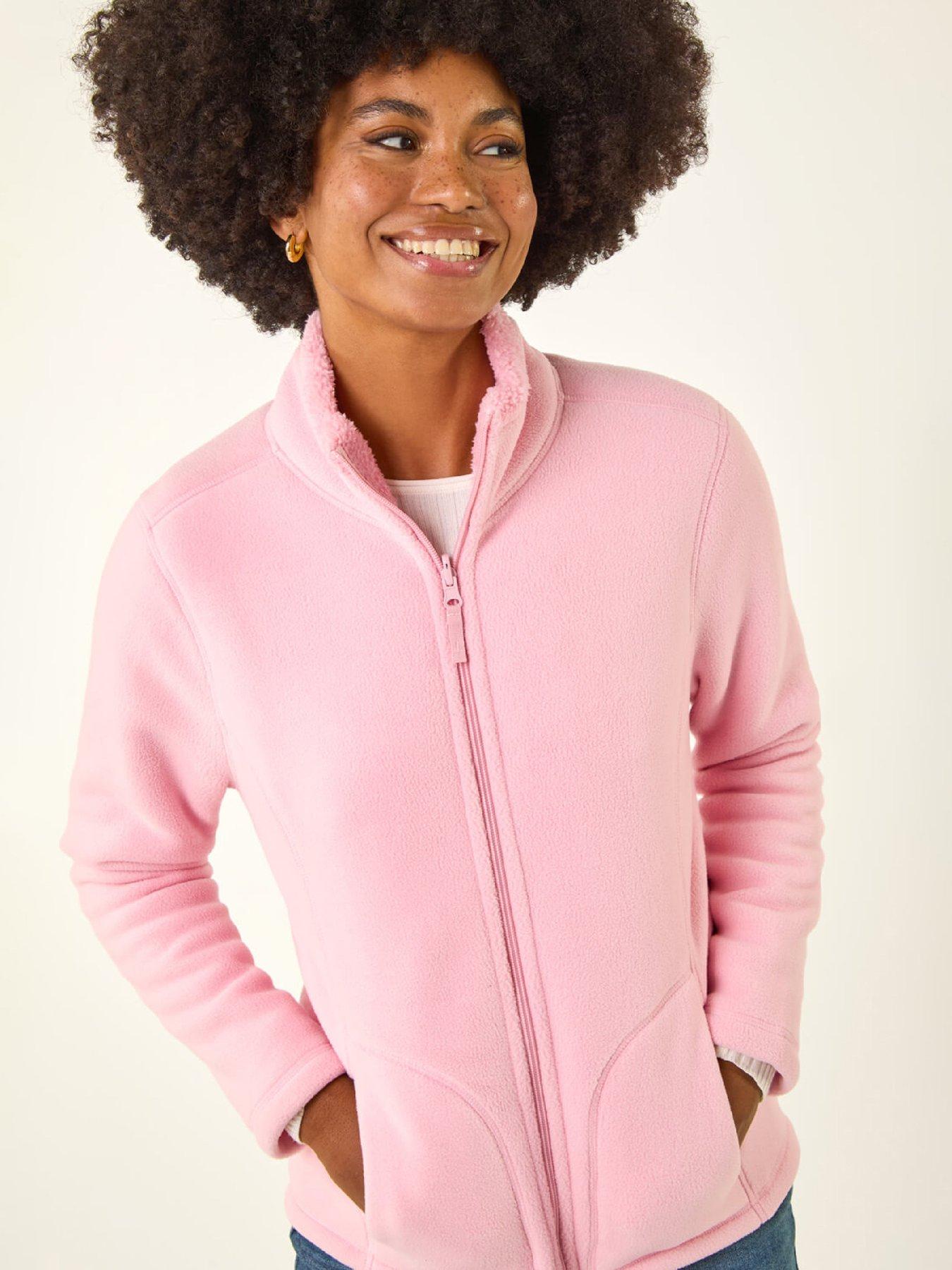 Roman Reversible Fleece Zip Jacket - Pink