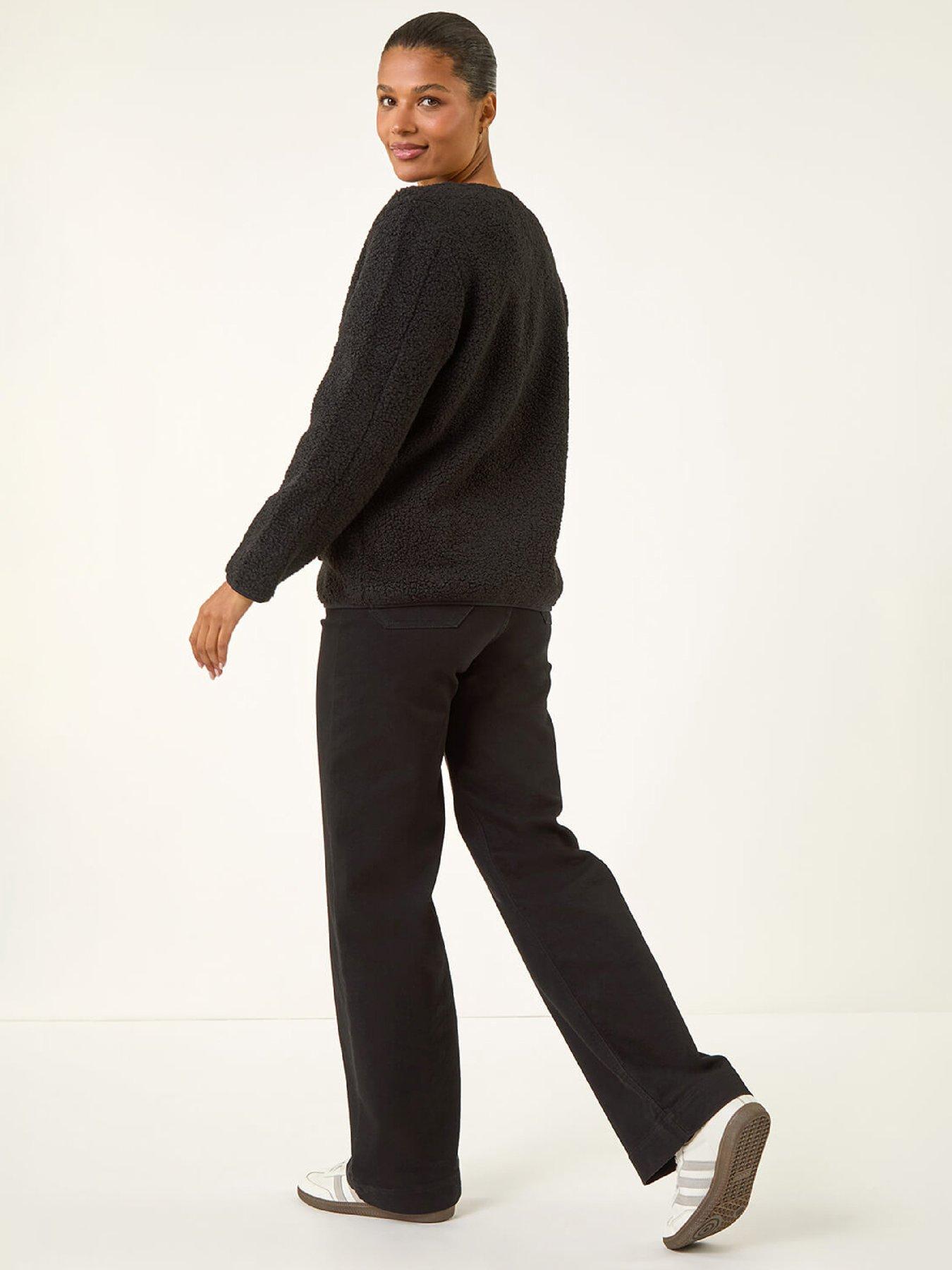 Image 2 of 5 of Roman Fleece Pocket Front Jacket - Black