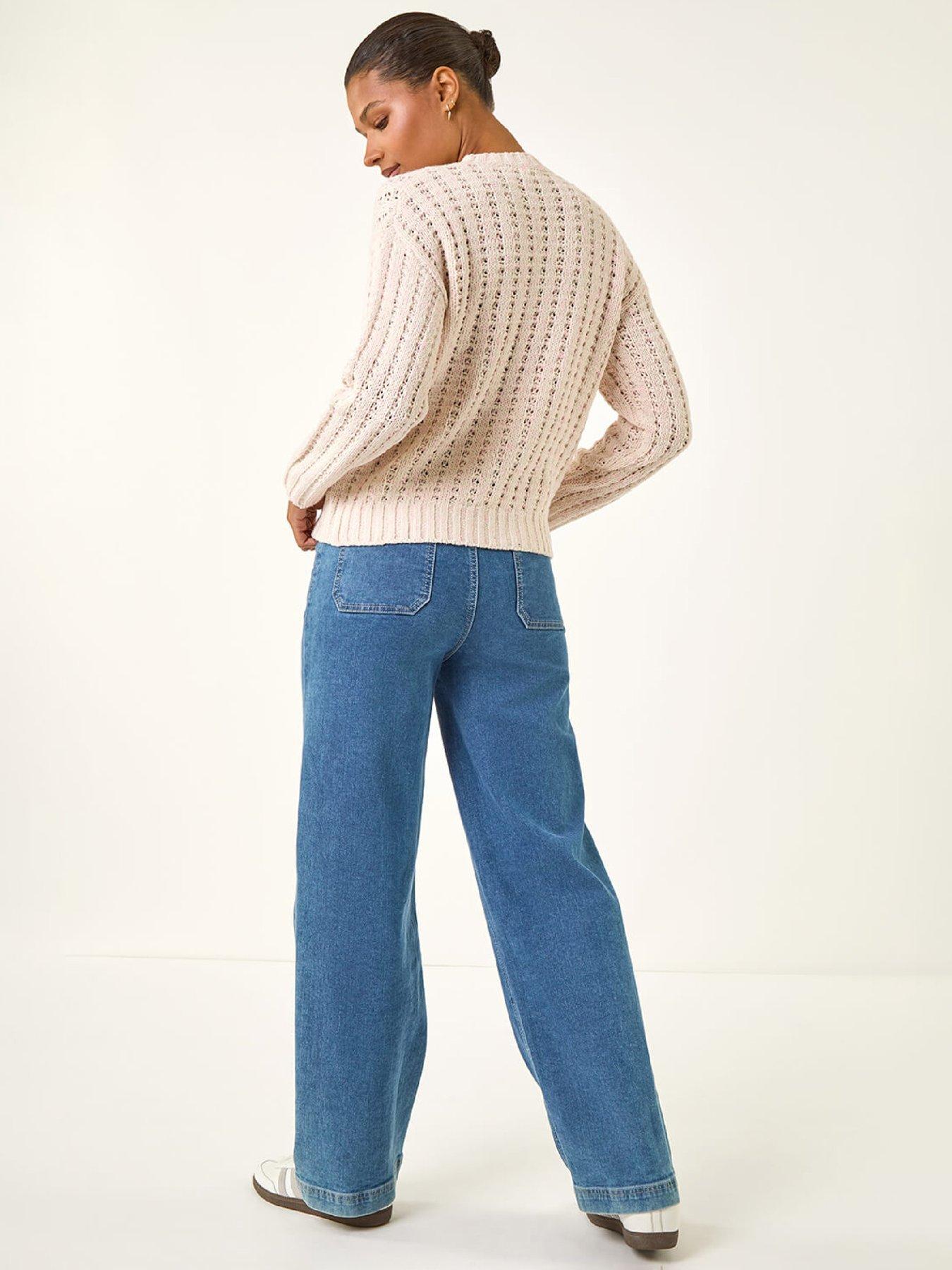 Image 2 of 5 of Roman Textured Knit Jumper - Beige