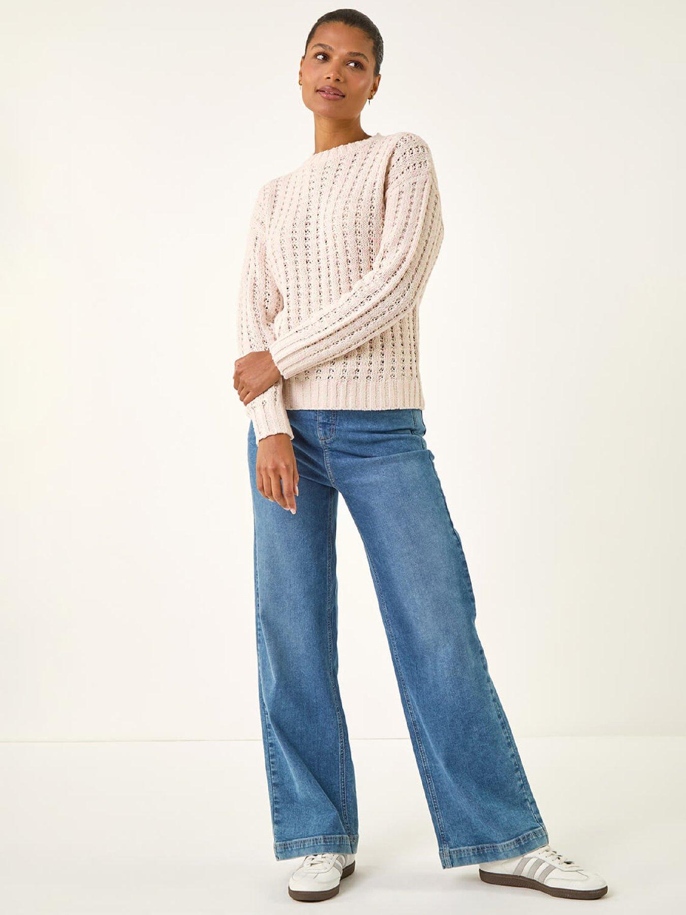 Image 3 of 5 of Roman Textured Knit Jumper - Beige