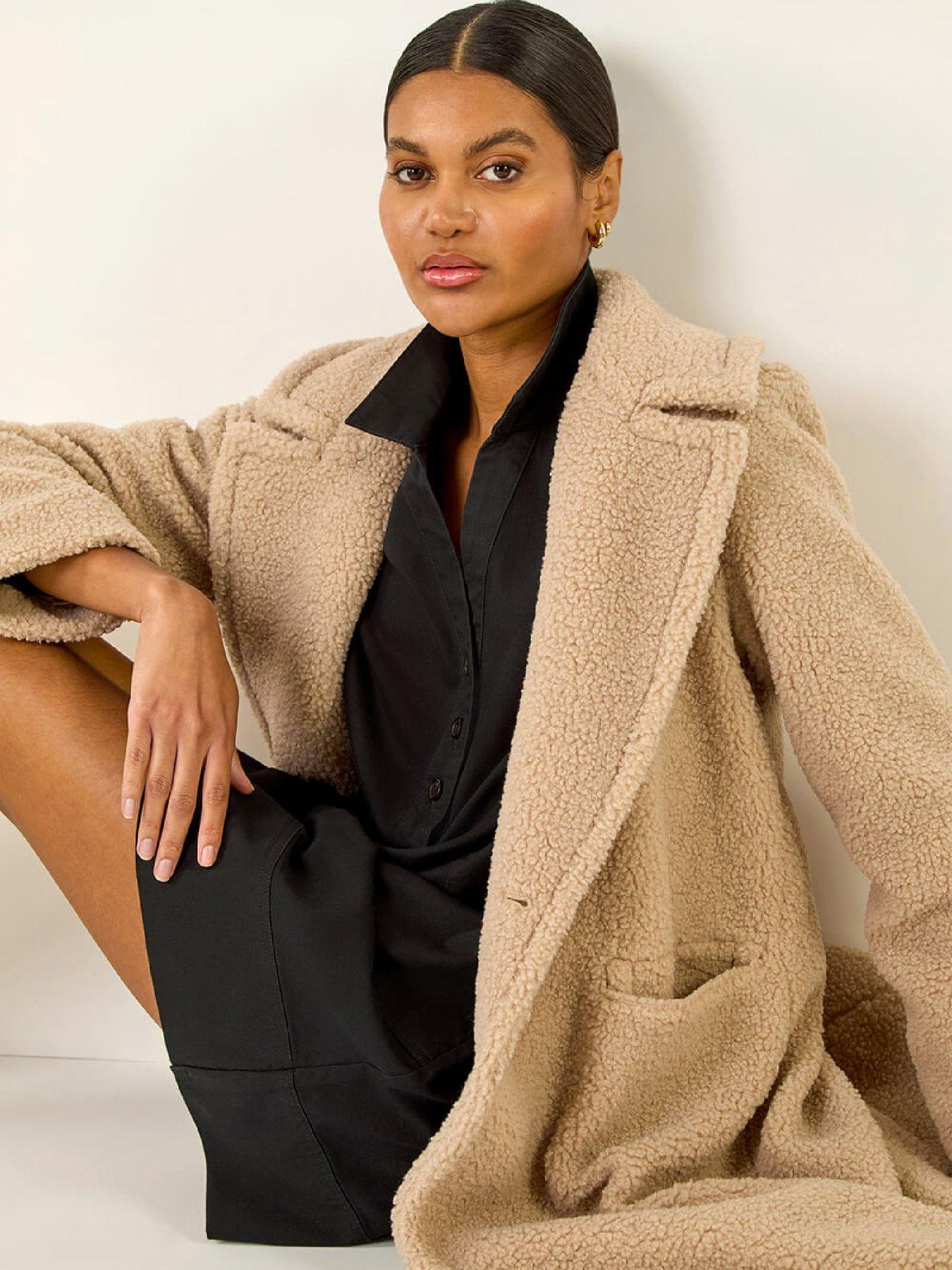  image of roman-collared-shift-shirt-dress-black