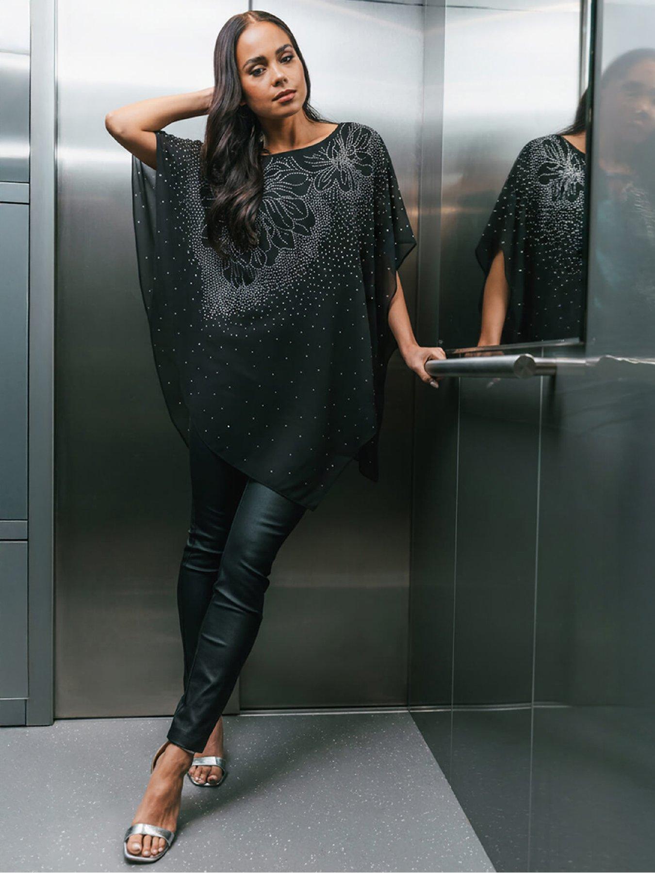  image of roman-asymmetric-hotfix-overlay-top-black