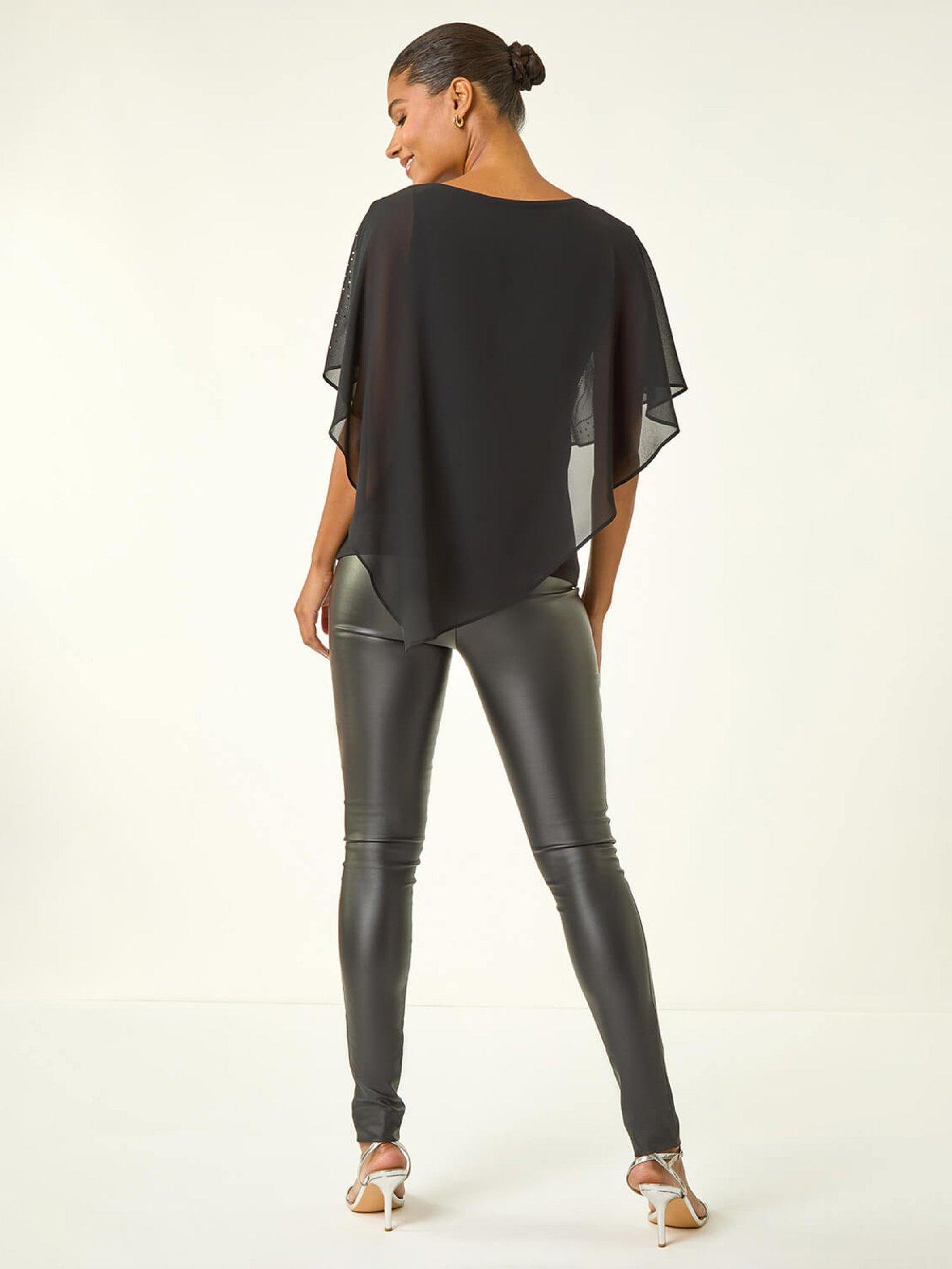 stillFront image of roman-asymmetric-hotfix-overlay-top-black