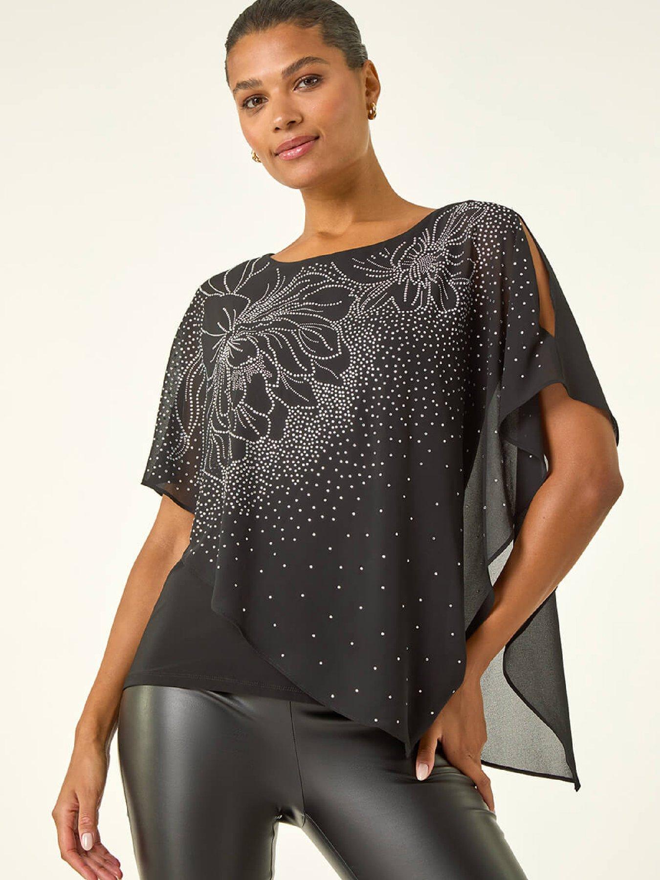  image of roman-asymmetric-hotfix-overlay-top-black