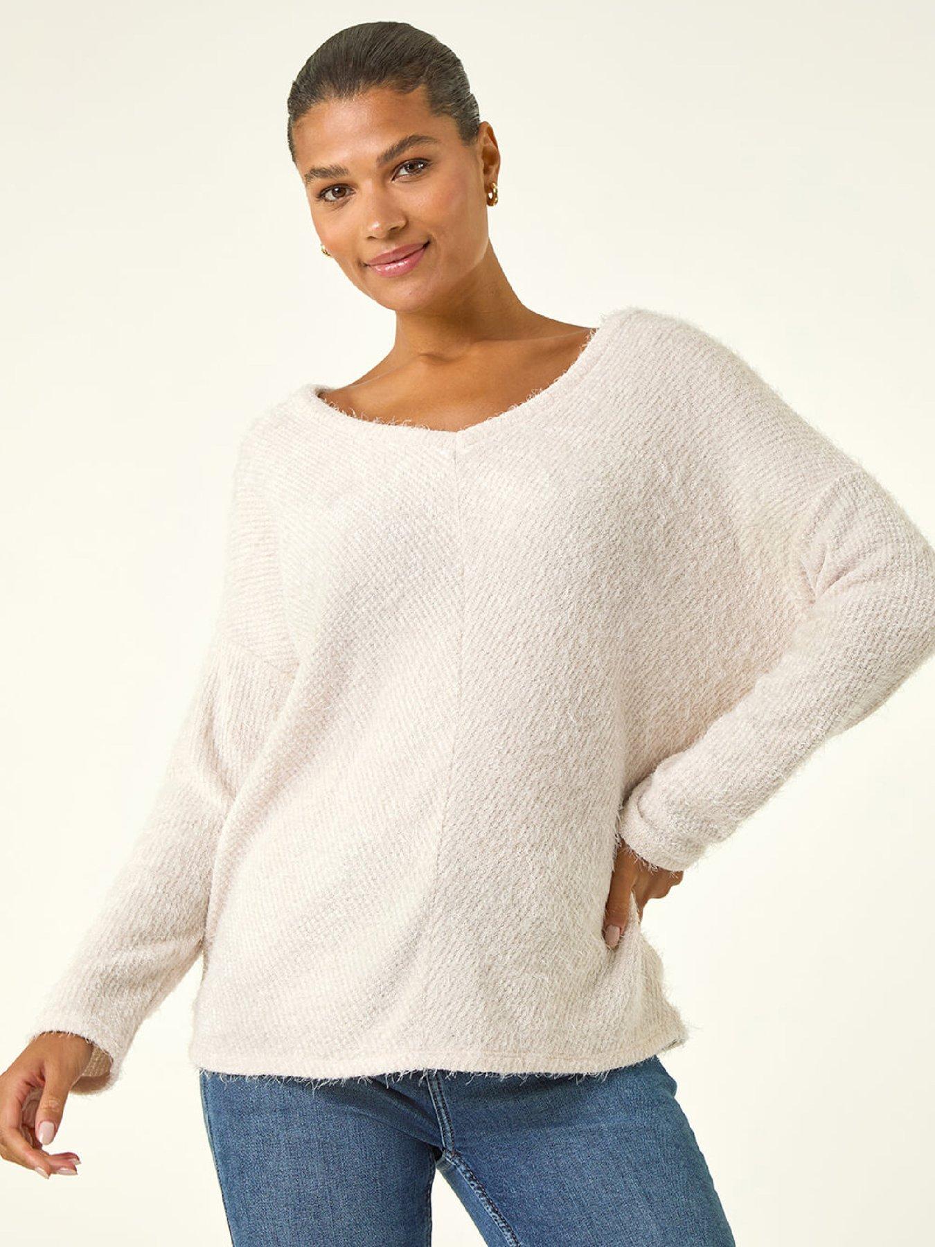 Roman Soft Touch Textured Stretch Top - Beige
