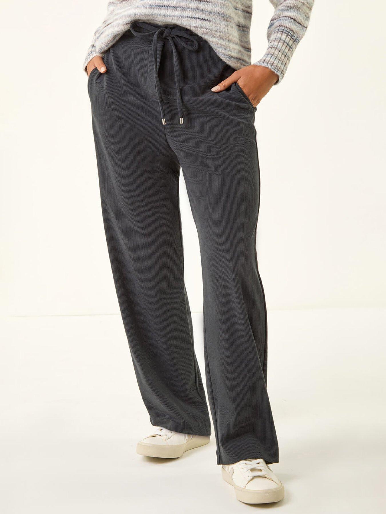  image of roman-petite-cord-drawstring-trouser-grey