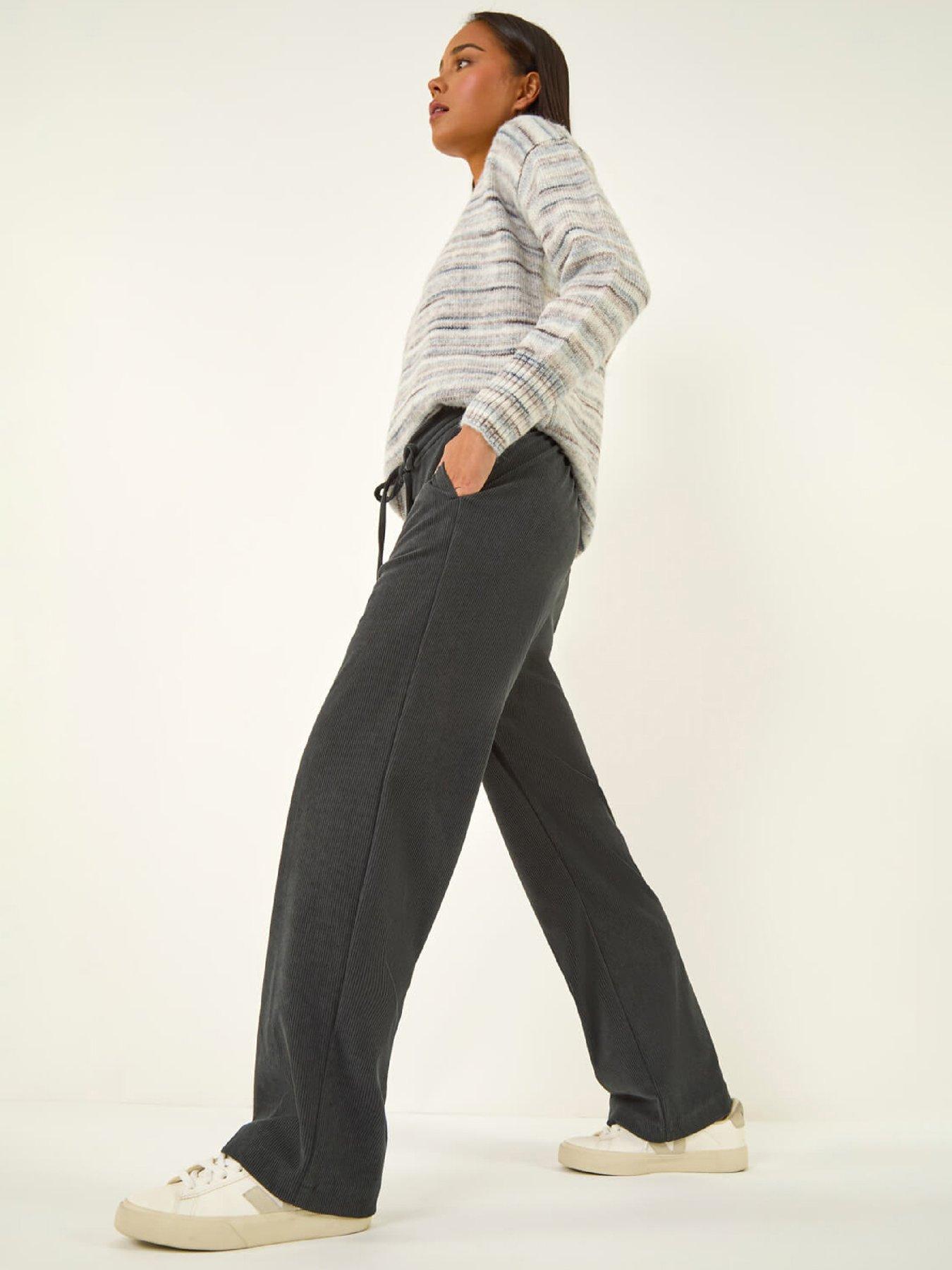  image of roman-petite-cord-drawstring-trouser-grey