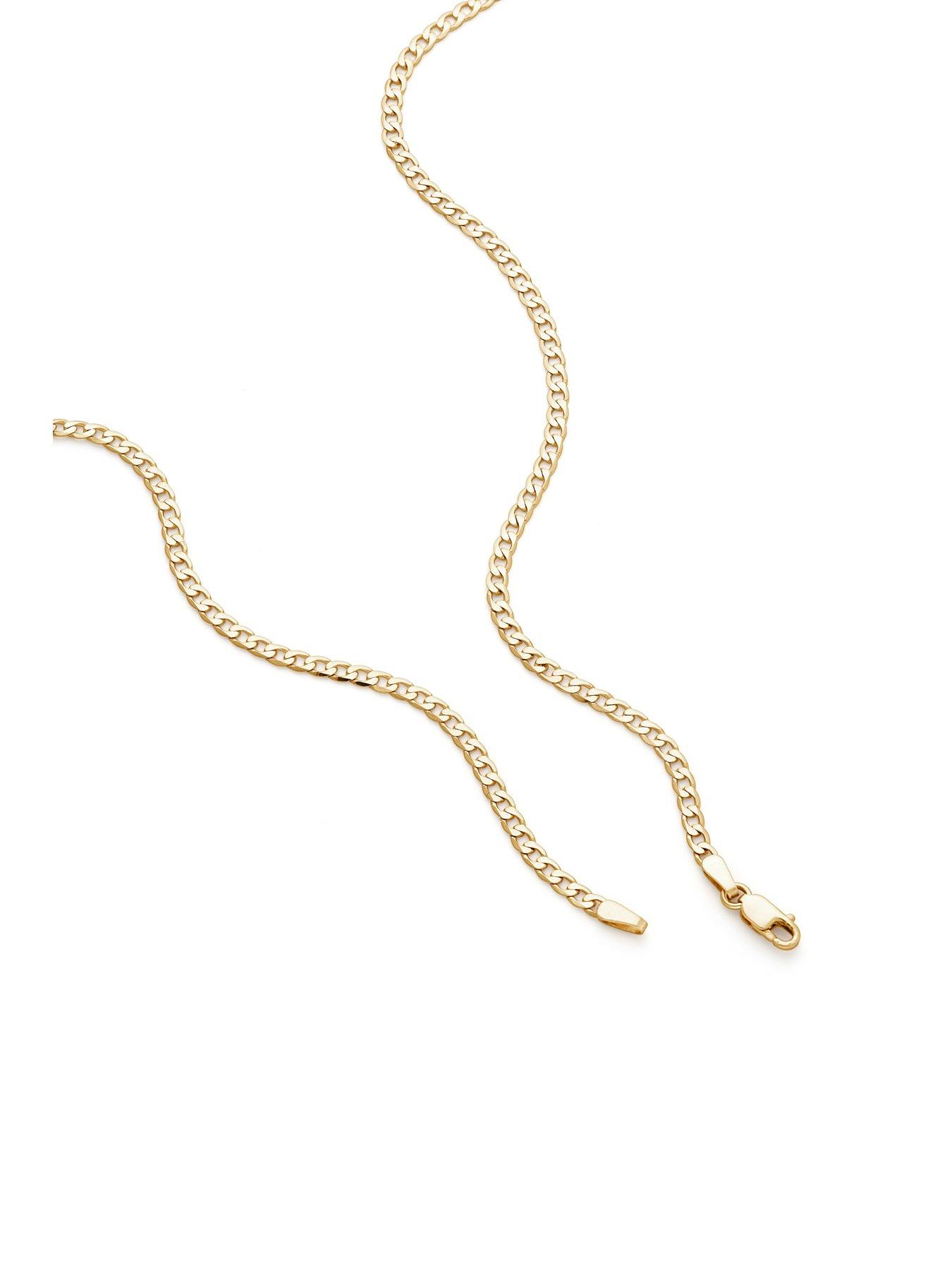 stillFront image of the-love-collection-9ct-yellow-gold-solid-curb-chain-28mm-20-inch