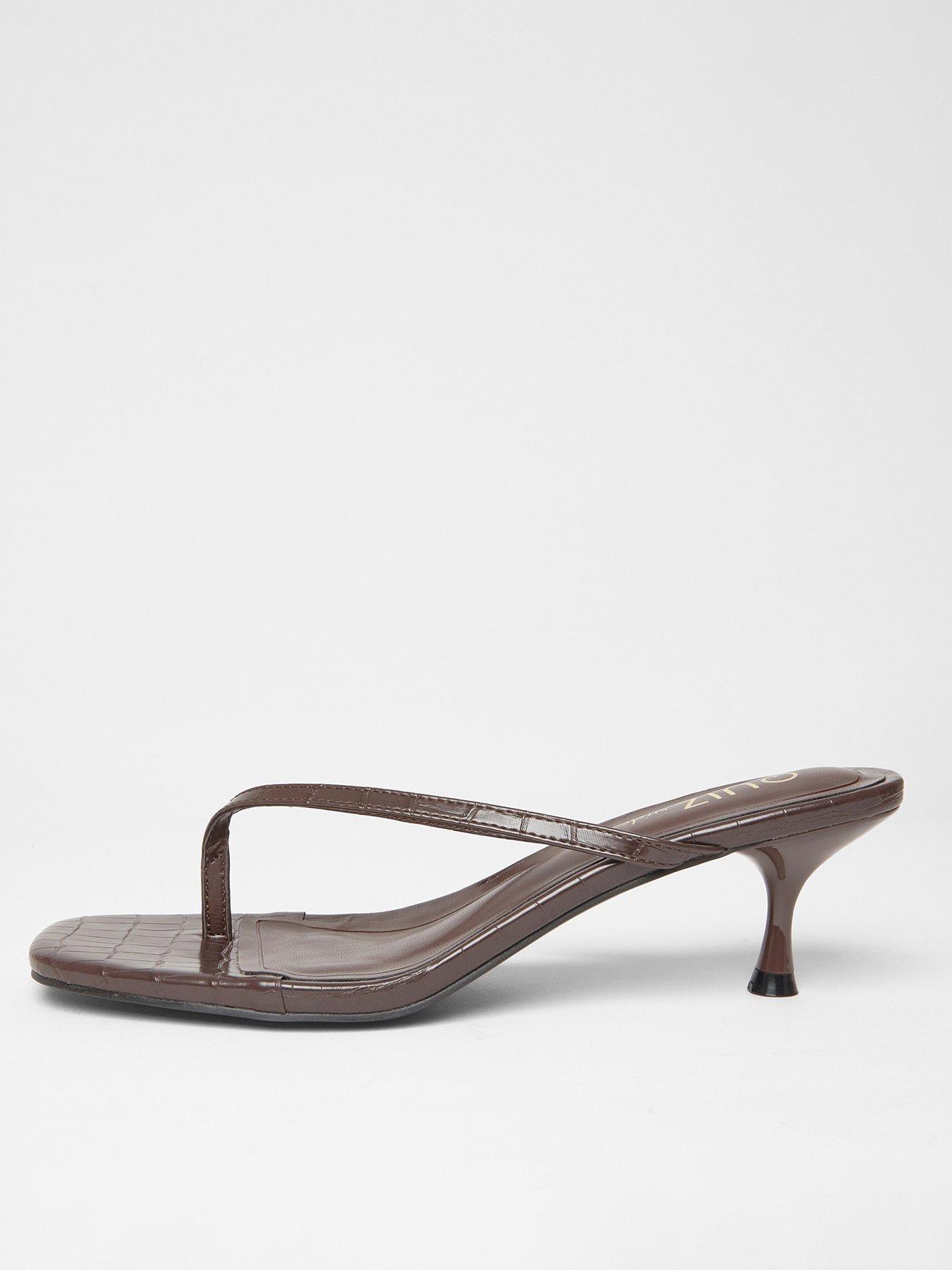 quiz-wide-fit-brown-croc-toe-post-heels