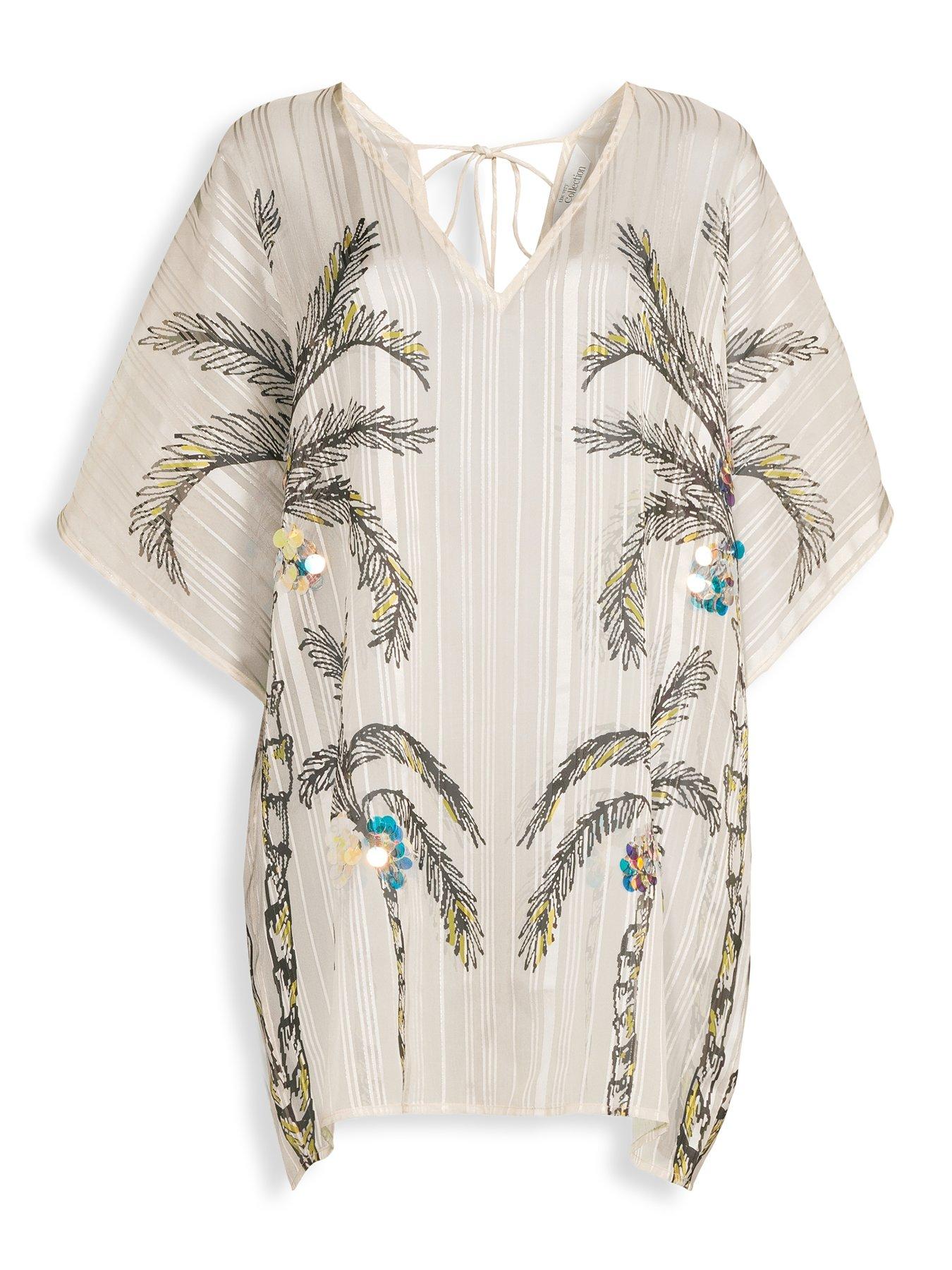 Image 7 of 7 of The Very Collection Sequin Palm Cover Up - Multi