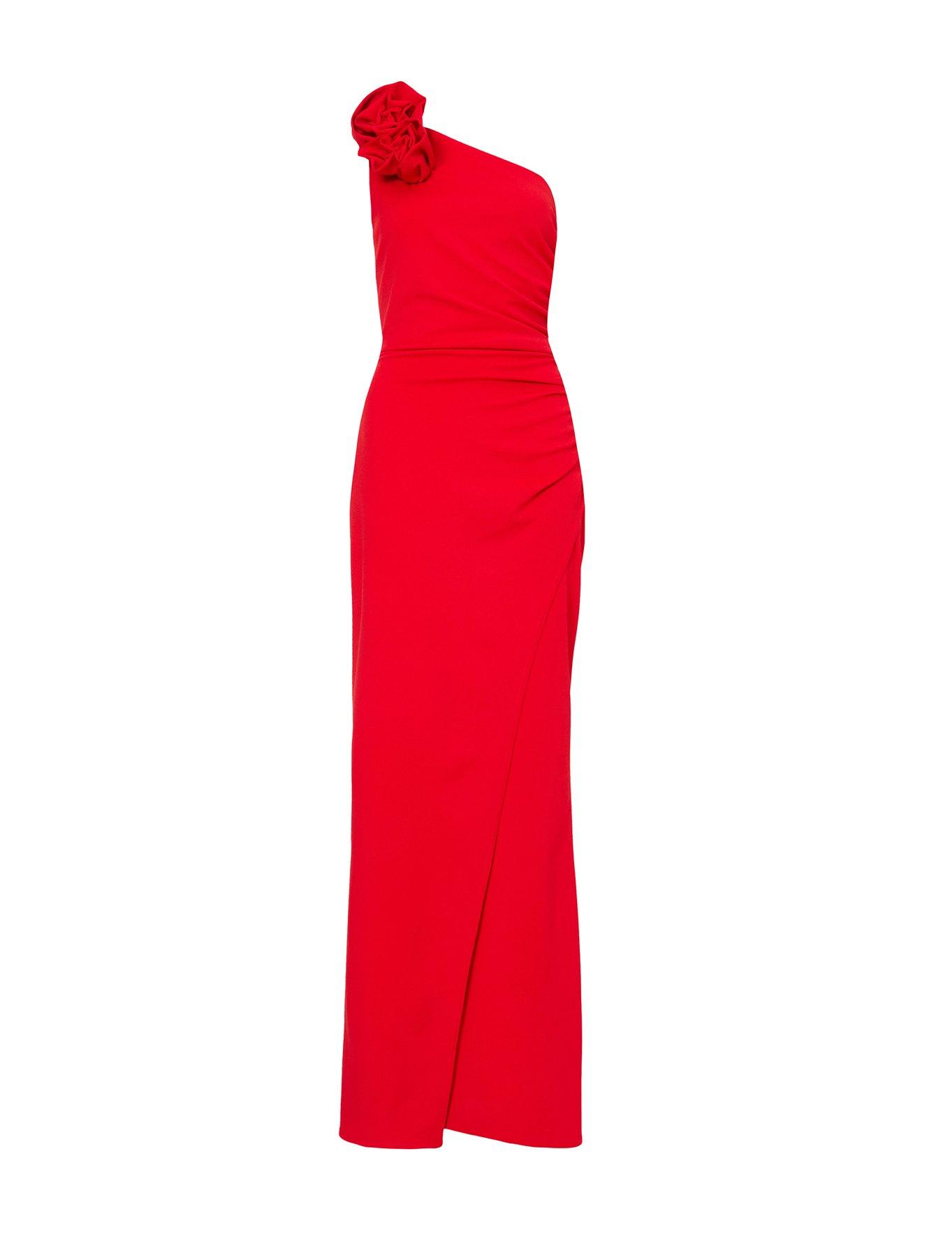  image of quiz-red-corsage-maxi-dress