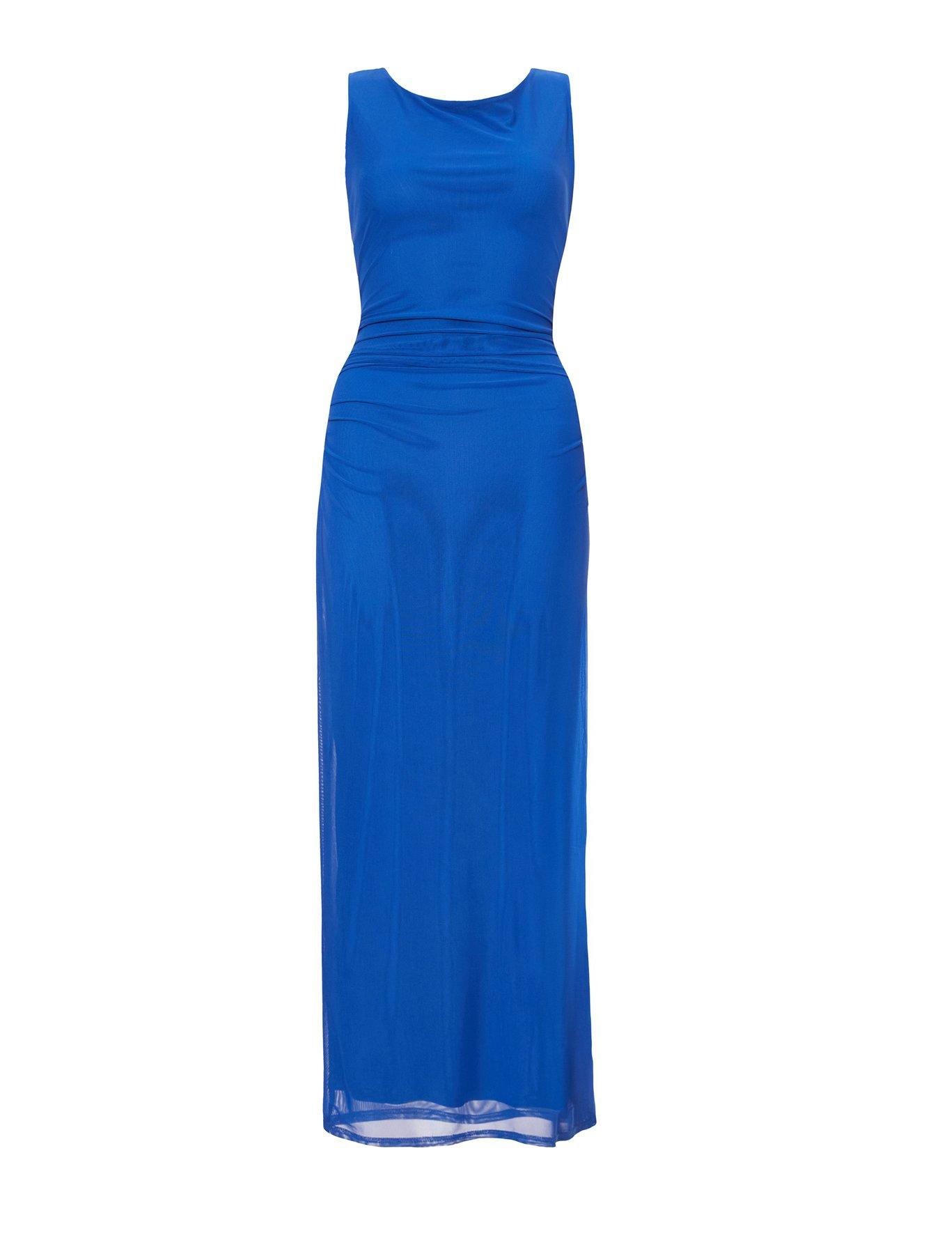  image of quiz-cowl-back-midaxi-dress-royal-blue