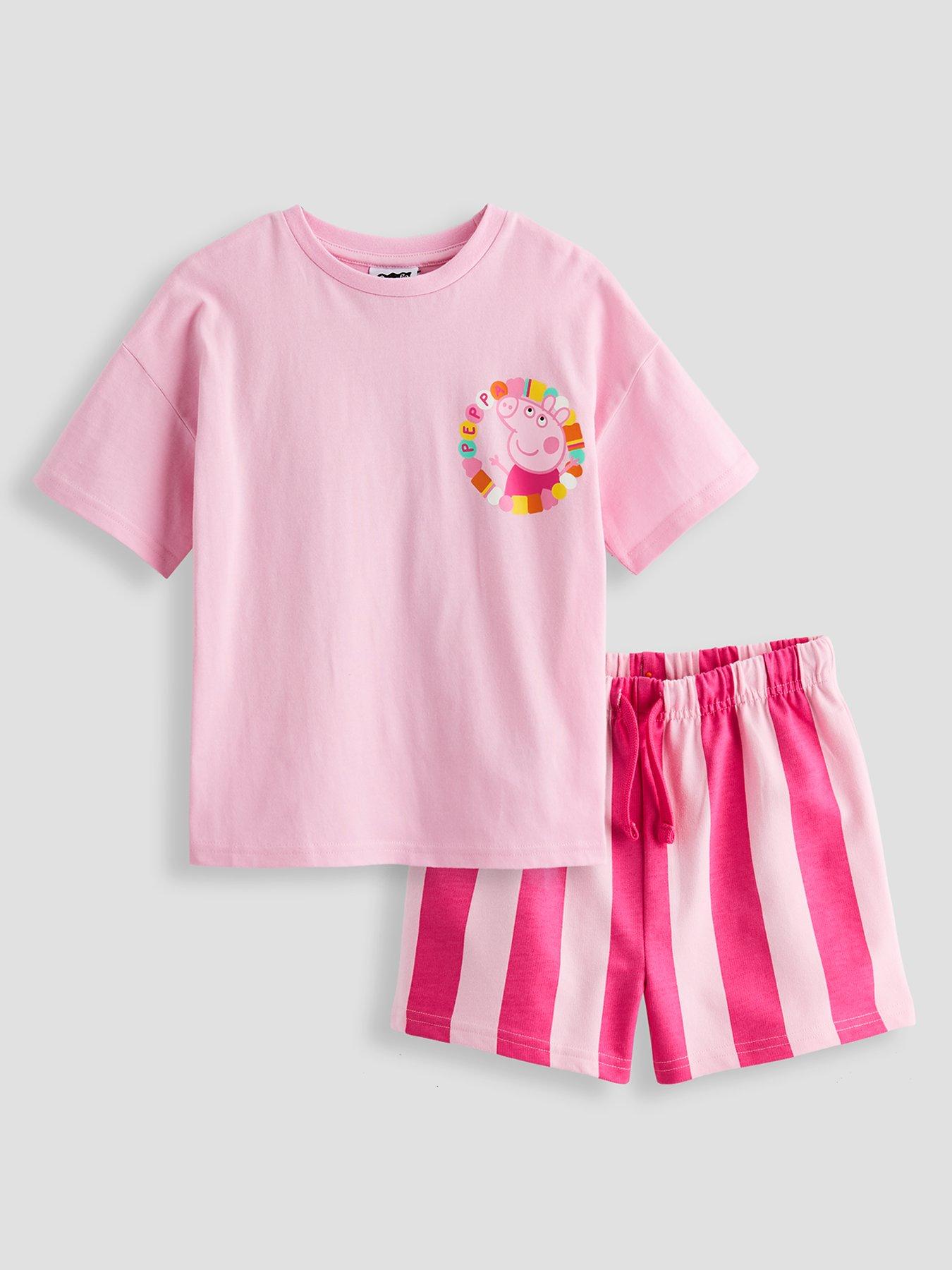 The Very Collection Peppa Pig Friendship Braclet Stripe Short Set - Pink