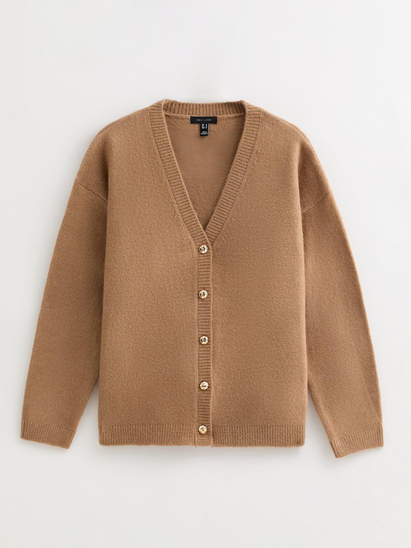  image of new-look-oversized-boyfriend-cardigan-brown