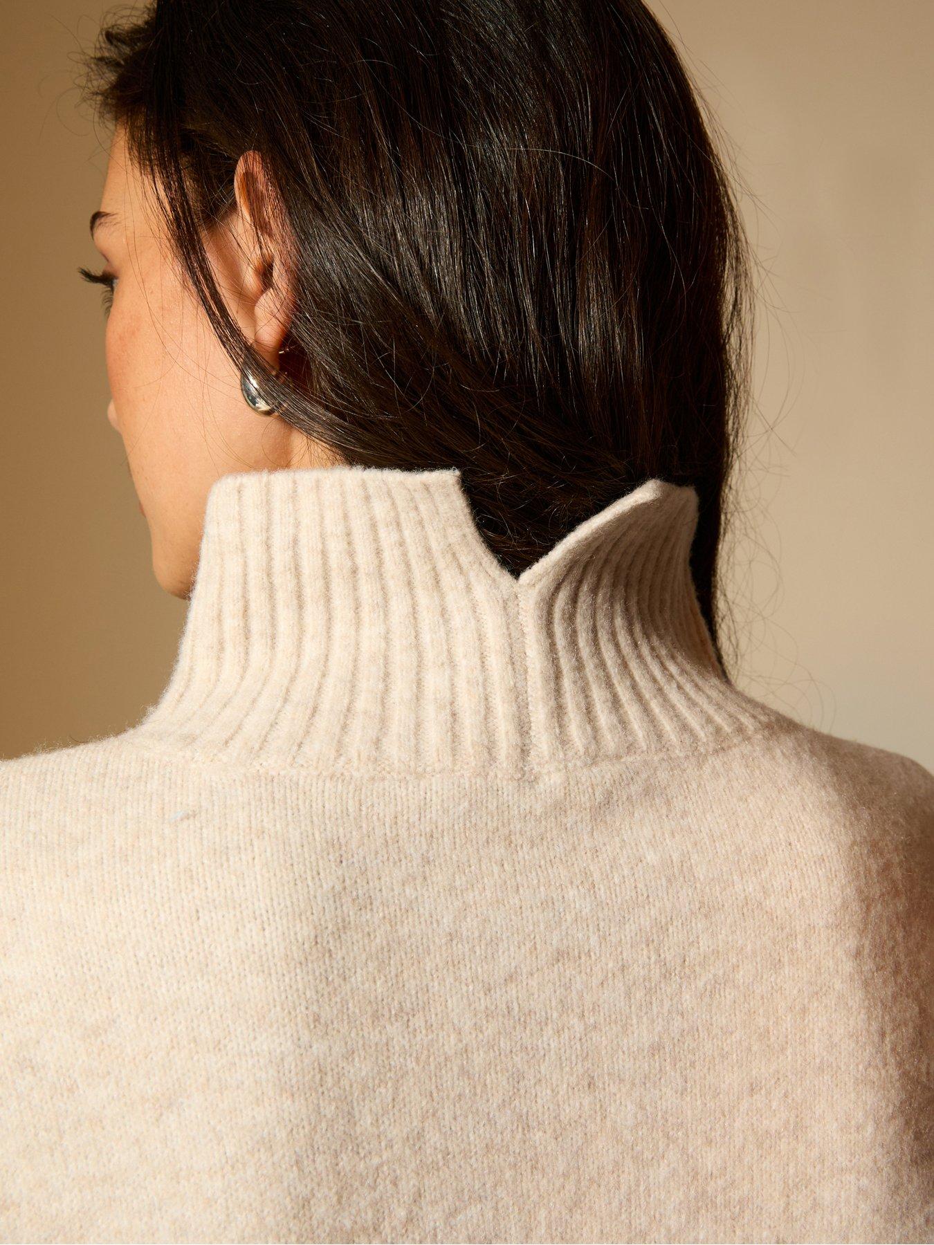 Image 2 of 6 of New Look Oatmeal Oversized High Jumper