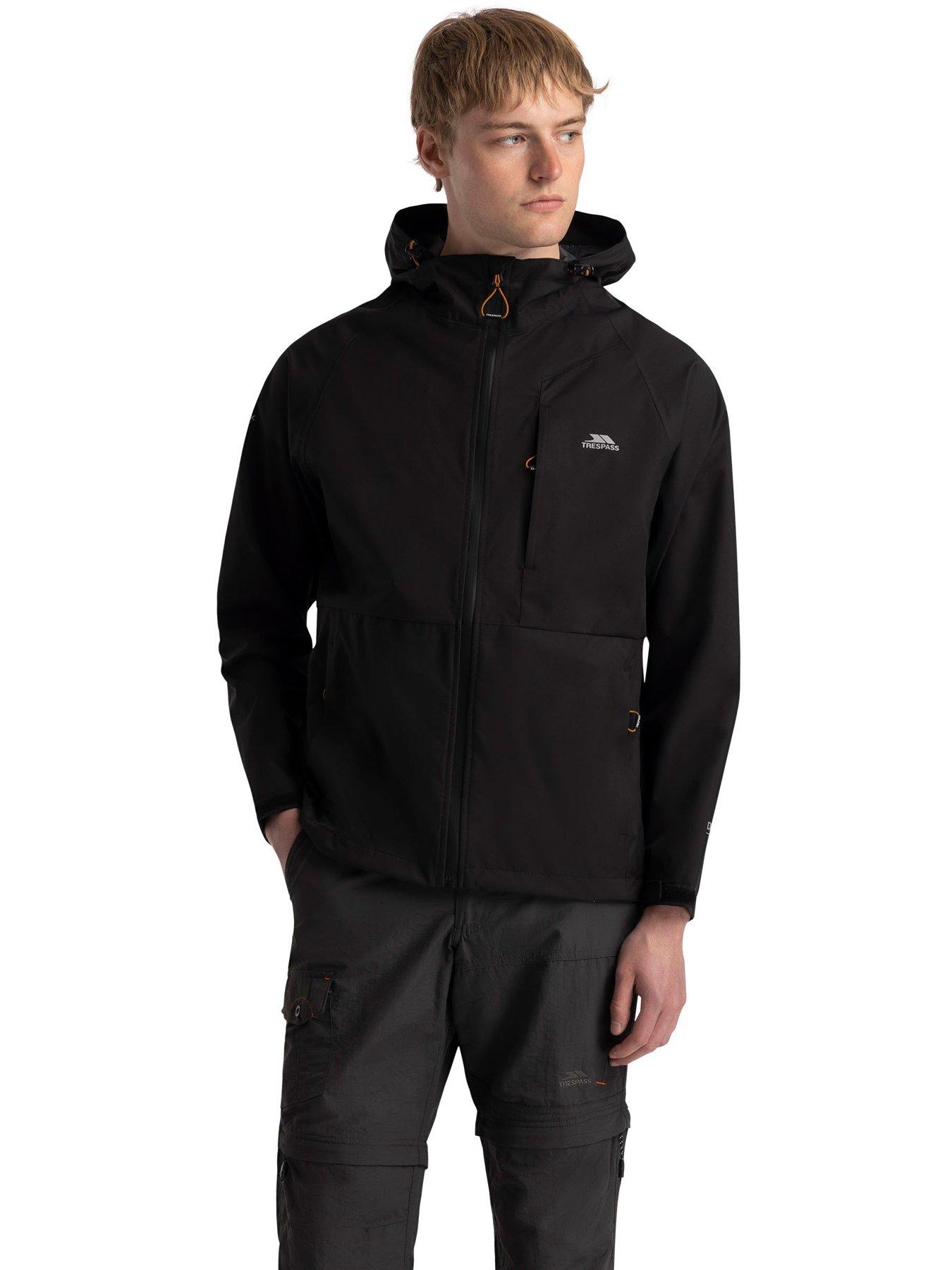 front image of trespass-mens-ferryhill-jacket-black