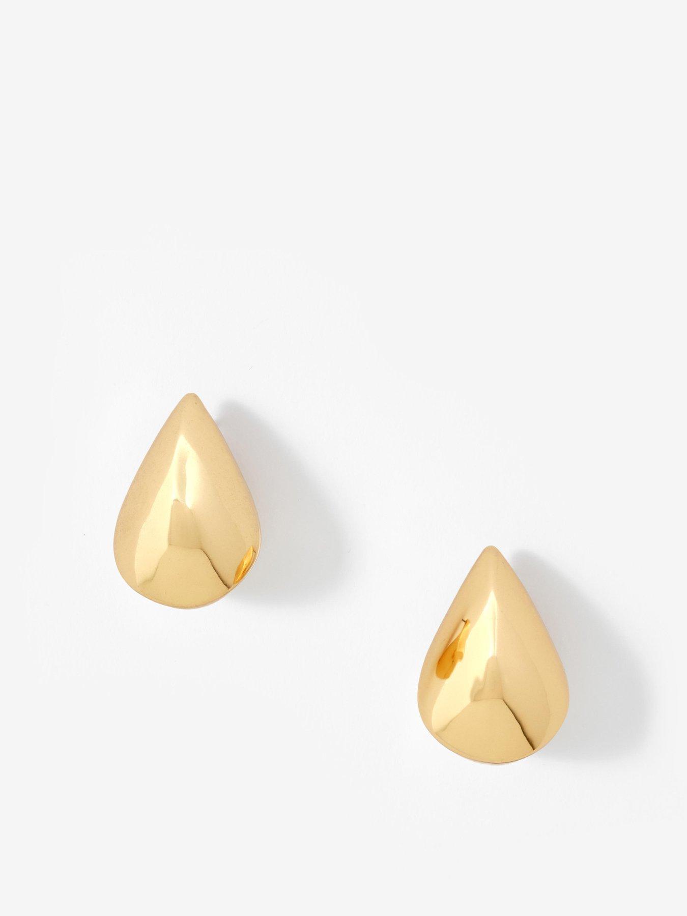  image of mint-velvet-gold-tone-tear-stud