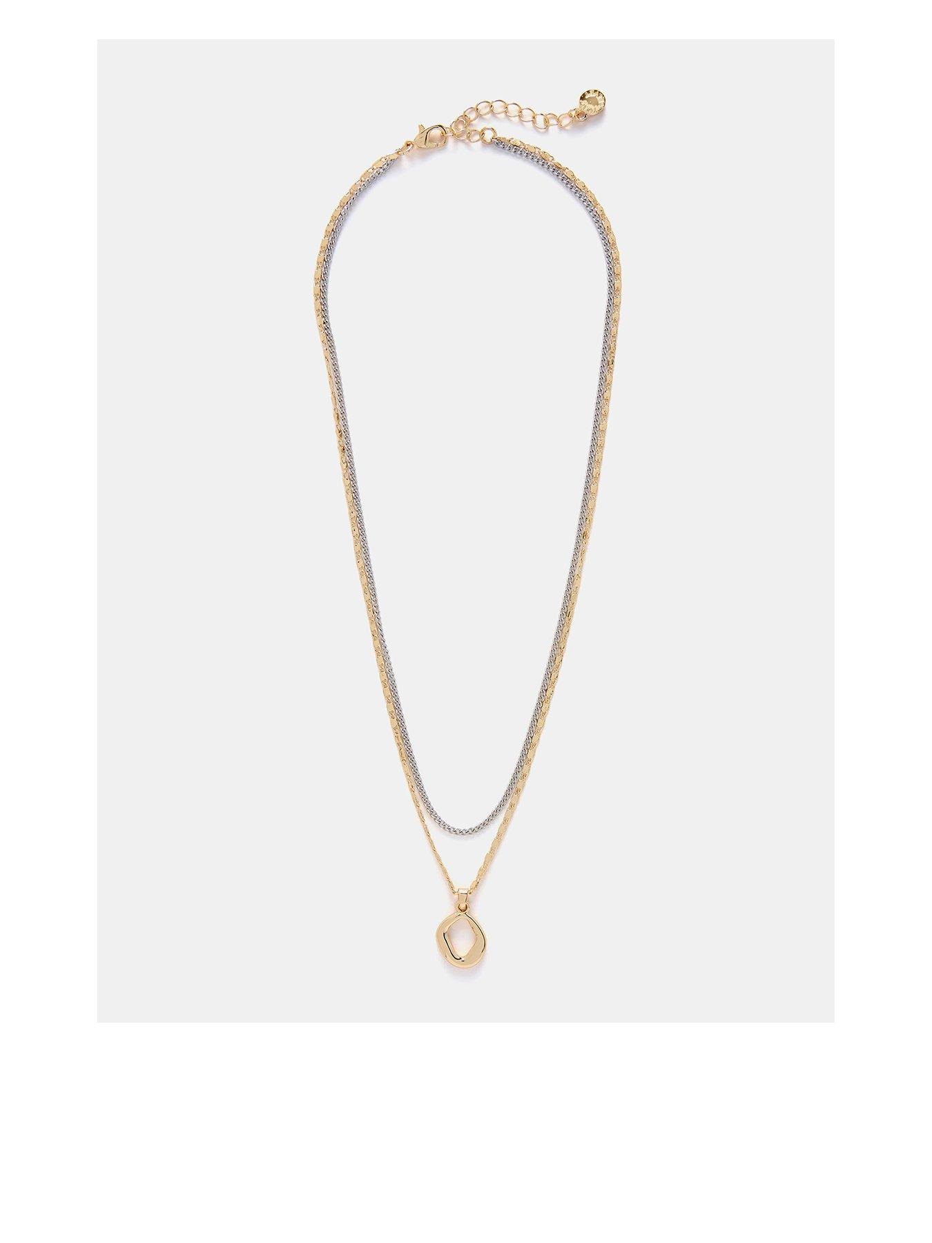 Mint Velvet Mixed Metal Layer Necklace