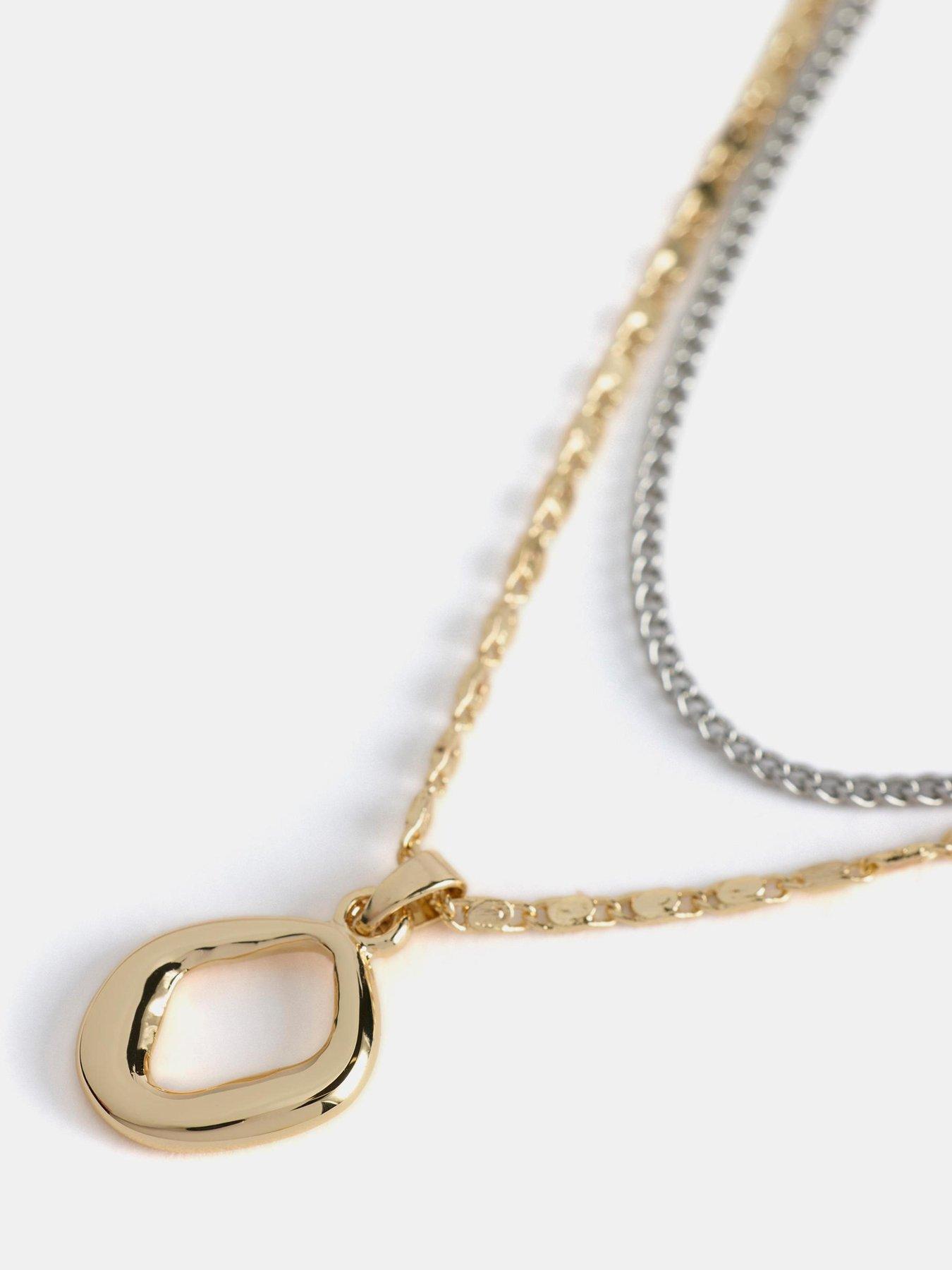  image of mint-velvet-mixed-metal-layer-necklace