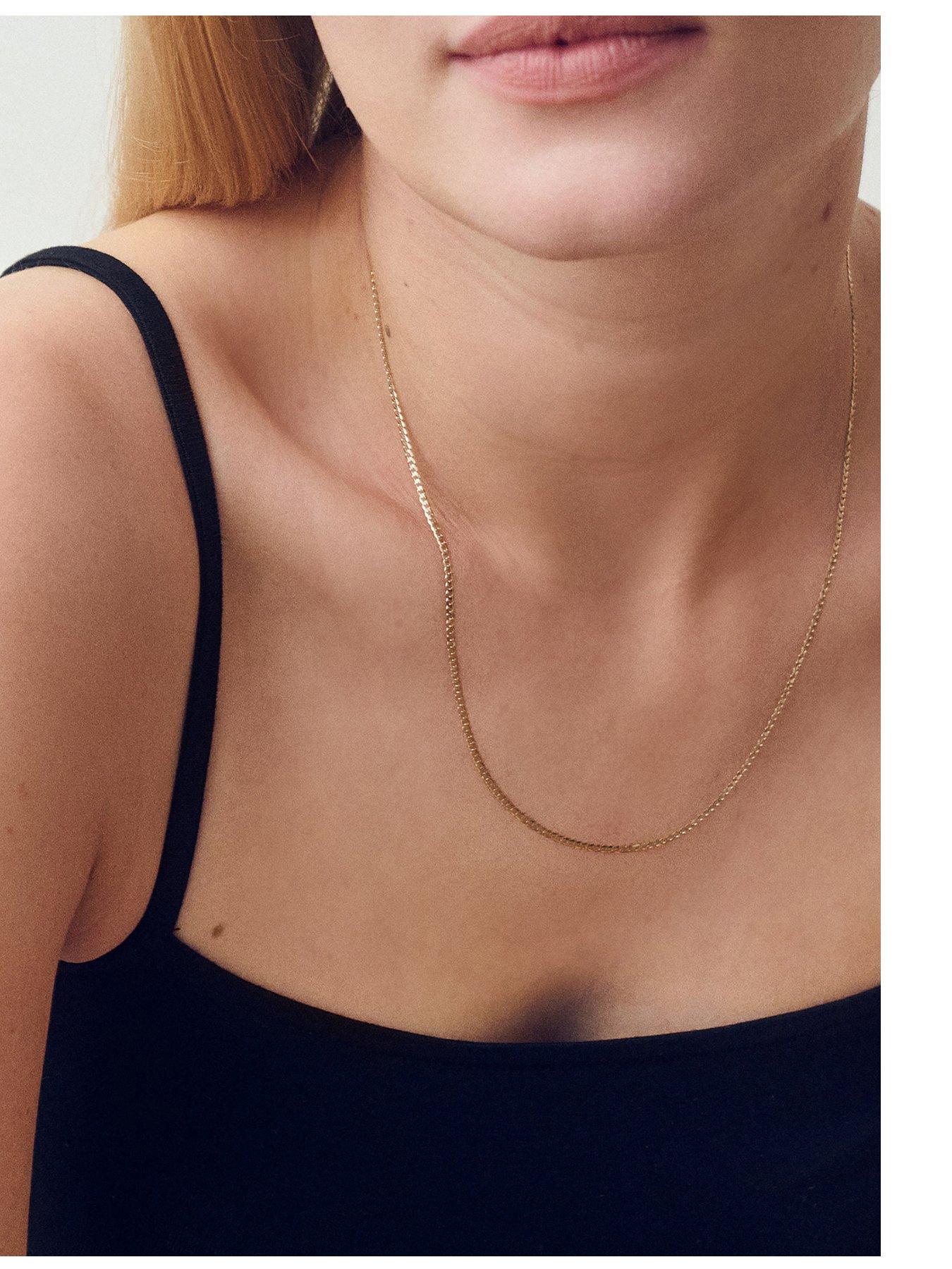Image 1 of 5 of The Love Collection 9ct Yellow Gold 1.9mm Solid Curb Chain