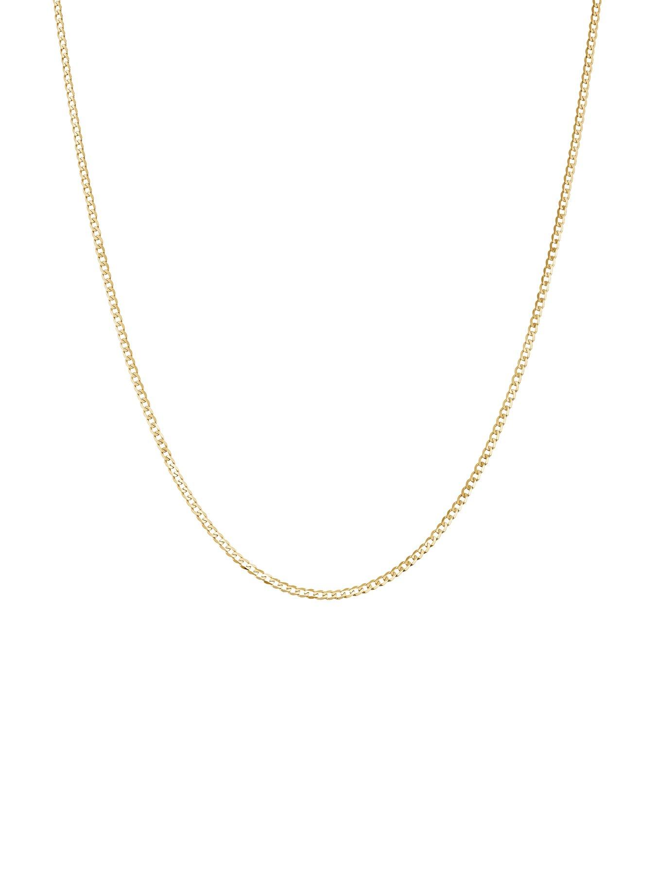 Image 3 of 5 of The Love Collection 9ct Yellow Gold 1.9mm Solid Curb Chain