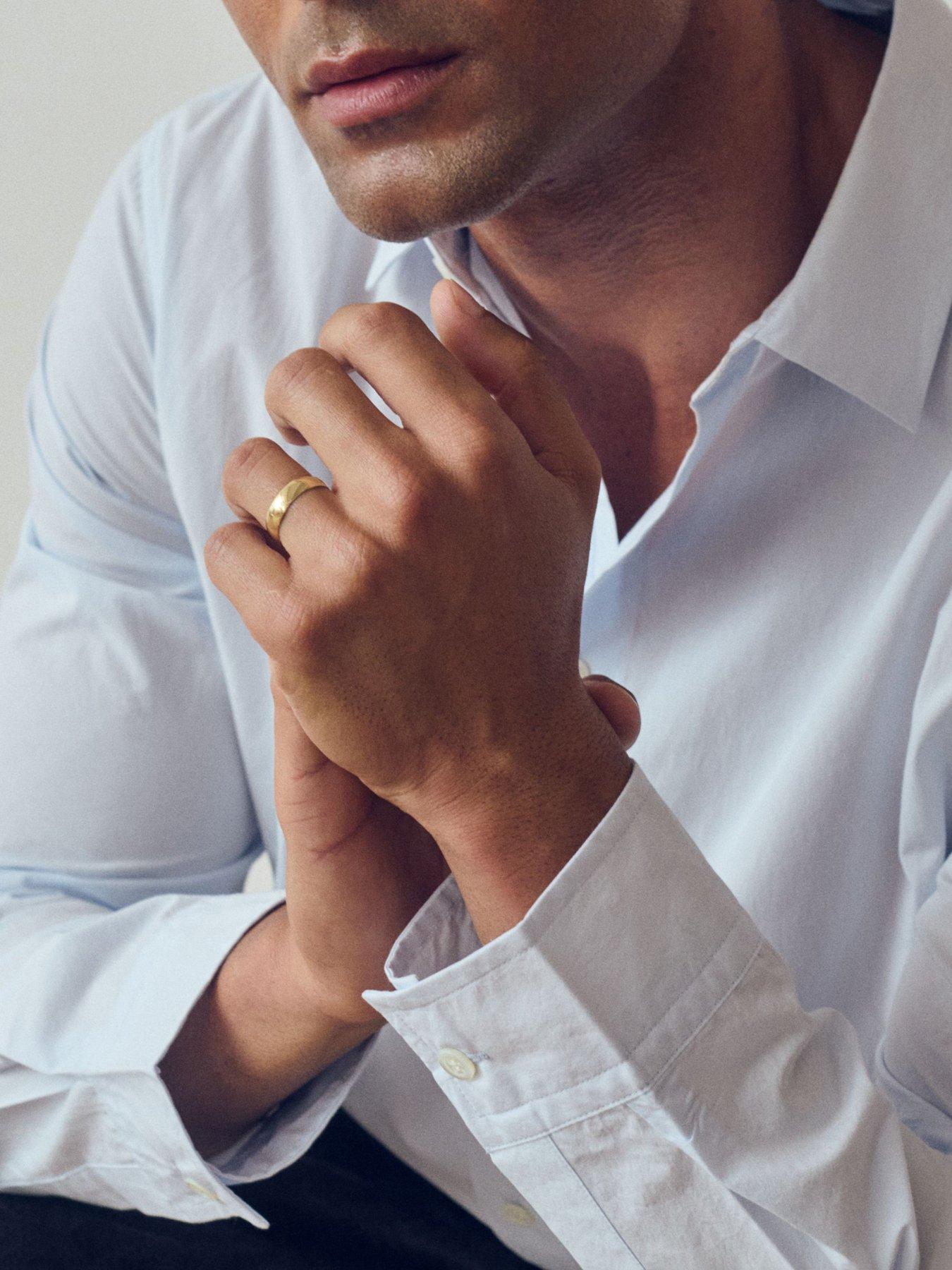 stillFront image of the-love-collection-classic-9ct-yellow-gold-d-shape-wedding-band-ring-5mm