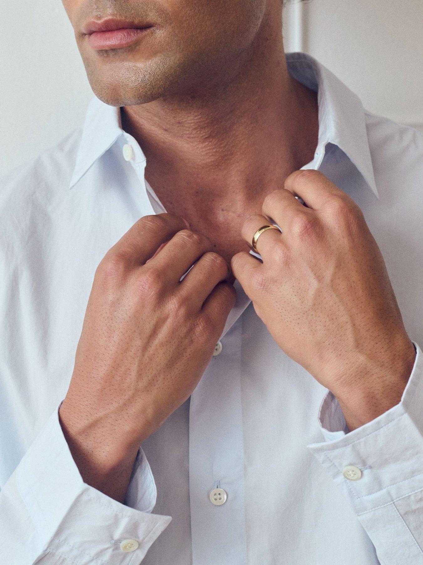  image of the-love-collection-classic-9ct-yellow-gold-d-shape-wedding-band-ring-5mm