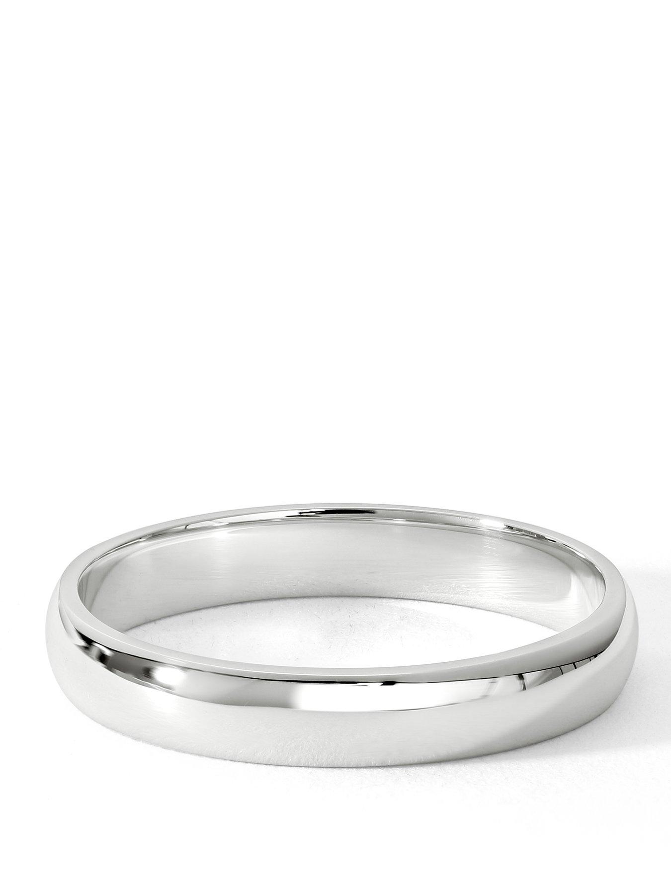 front image of the-love-collection-classic-9ct-white-gold-d-shape-wedding-band-ring-3mm