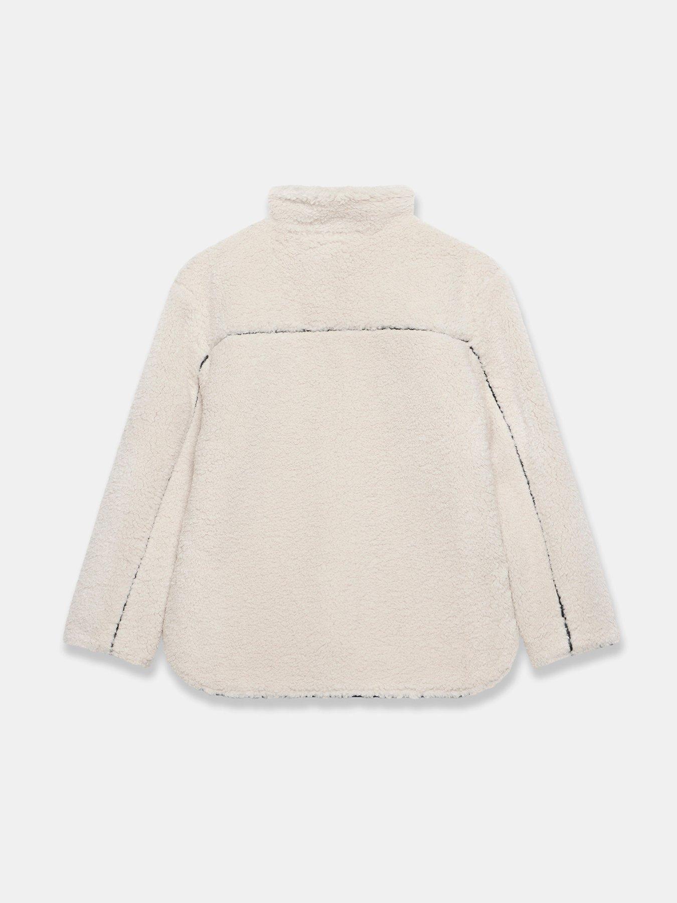 Image 6 of 6 of Mint Velvet Neutral Borg Quilted Jacket